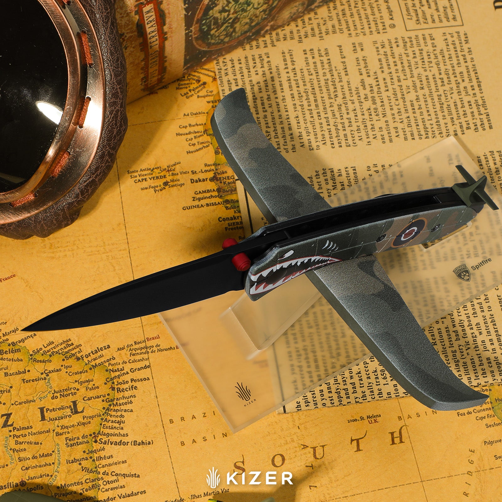 Spitfire | Kizer Liner Lock™ | S35VN | Drop Point Blade | G10 | KizerB™ 3690A3