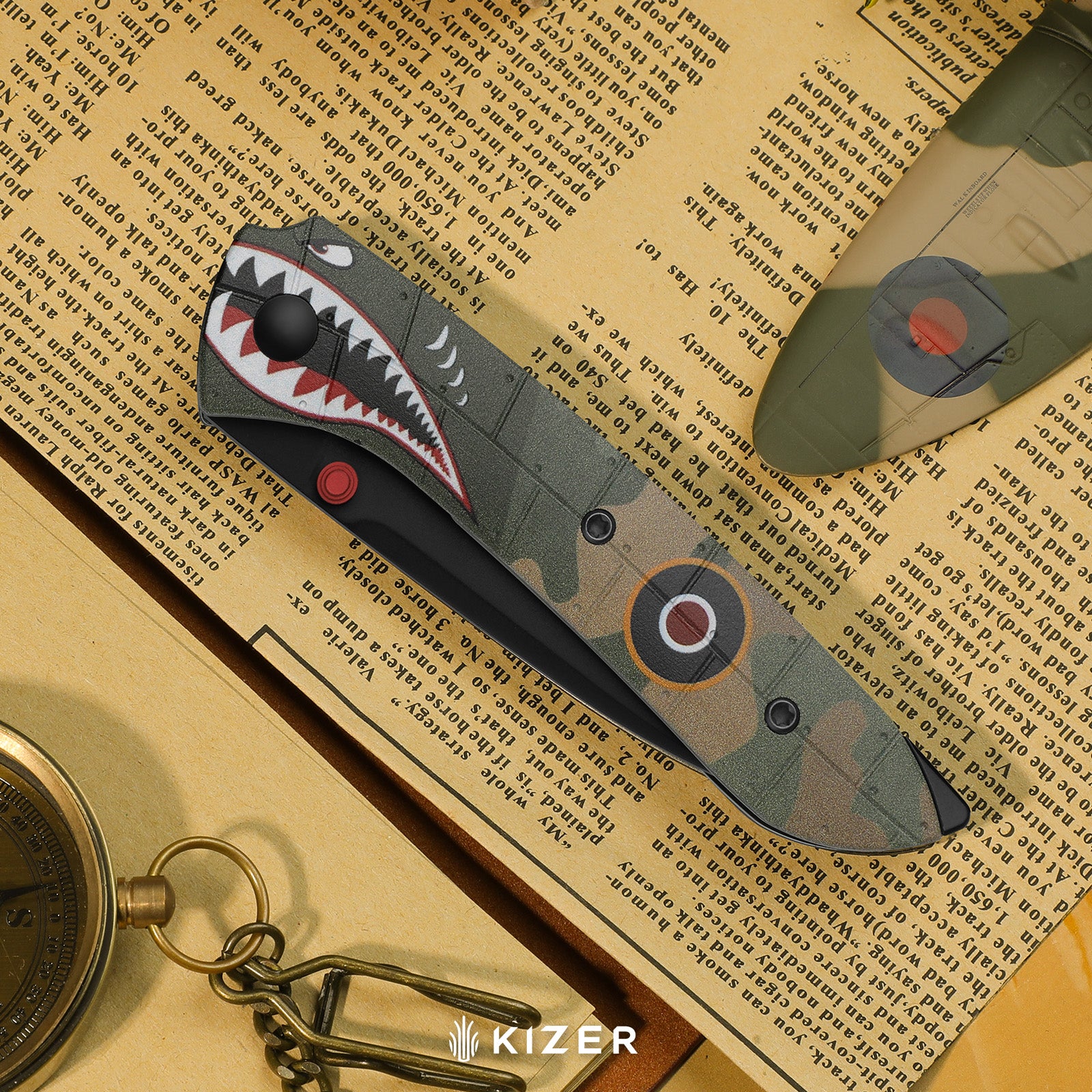 Spitfire | Kizer Liner Lock™ | S35VN | Drop Point Blade | G10 | KizerB™ 3690A3