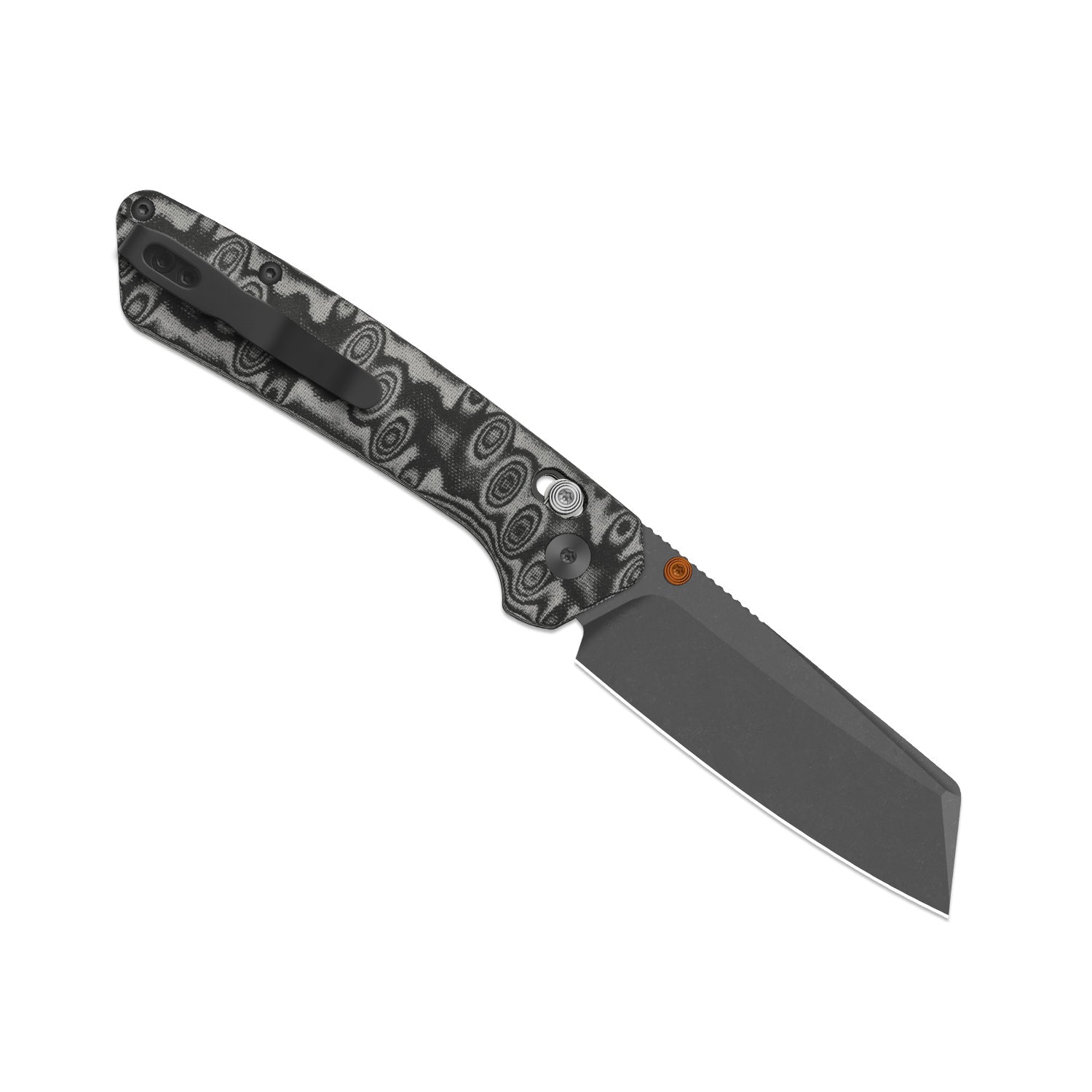 Madrac CL AirTi | Kizer Clutch Lock™ | M390 | vortex pattern micarta | Gray PVD Coating & Stonewashed | KizerB™ 3693ACS4