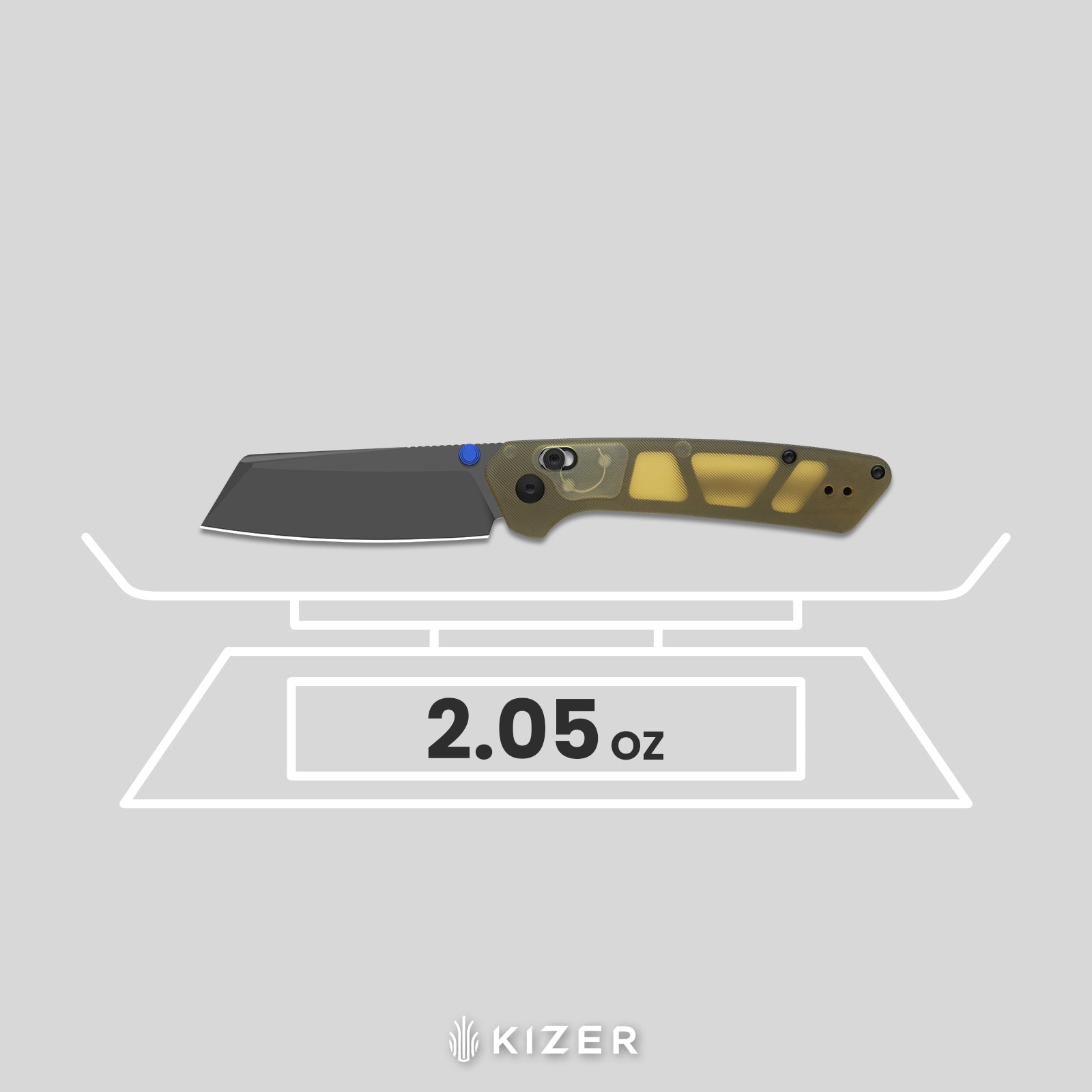 Madrac CL AirTi | Kizer Clutch Lock™ | M390 | Aluminum | Satin | KizerB™ 3693ACS1