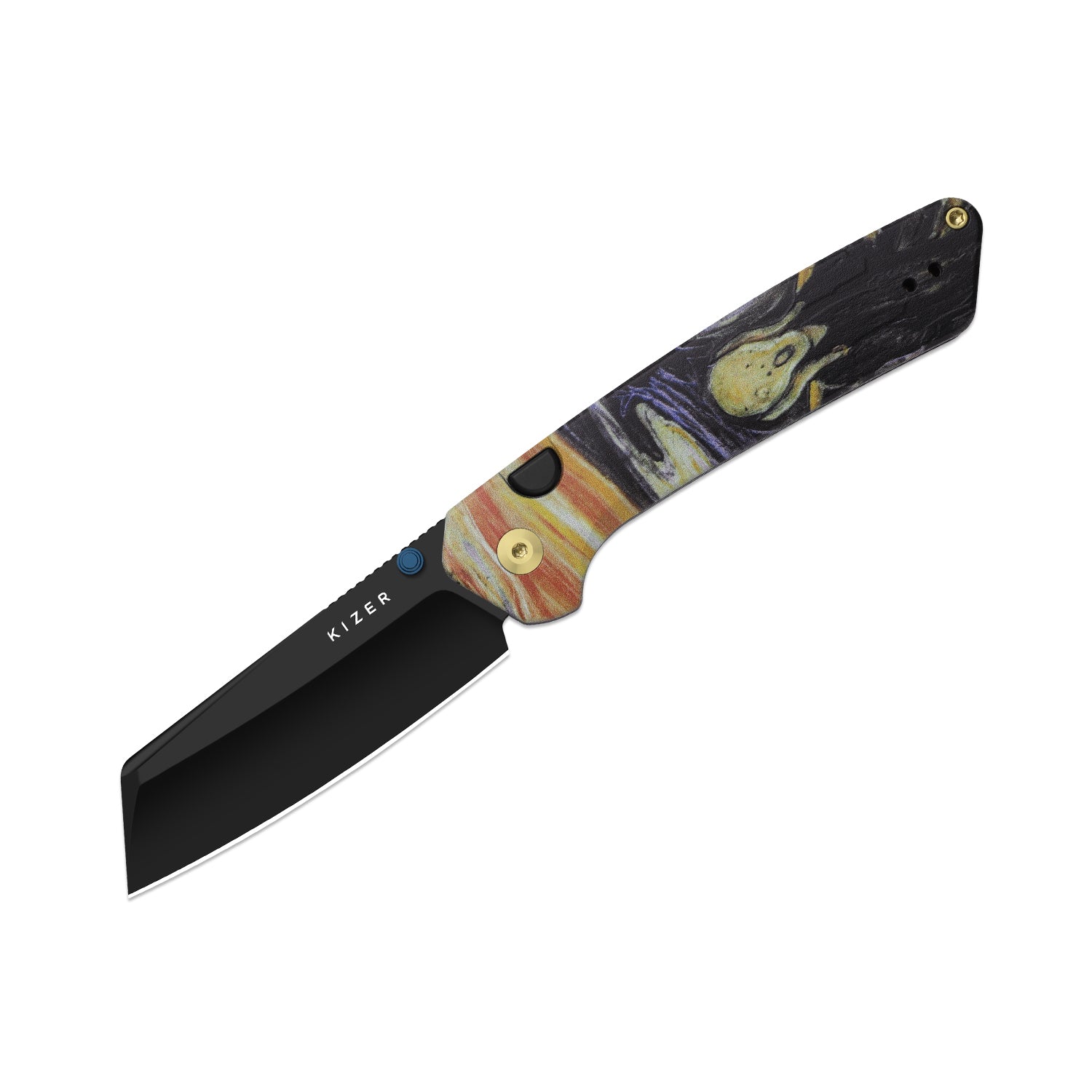 Masterpiece Collection | Madrac | Kizer Button Liner Lock™ | S45VN Black PVD Coating | G10 | KizerB™ 3693BSK4