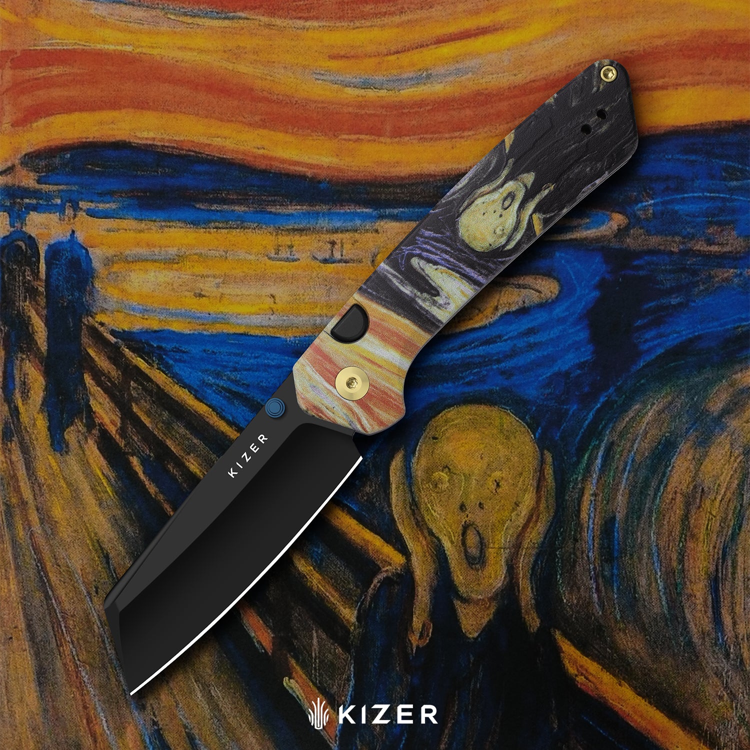 Masterpiece Collection | Madrac | Kizer Button Liner Lock™ | S45VN Black PVD Coating | G10 | KizerB™ 3693BSK4