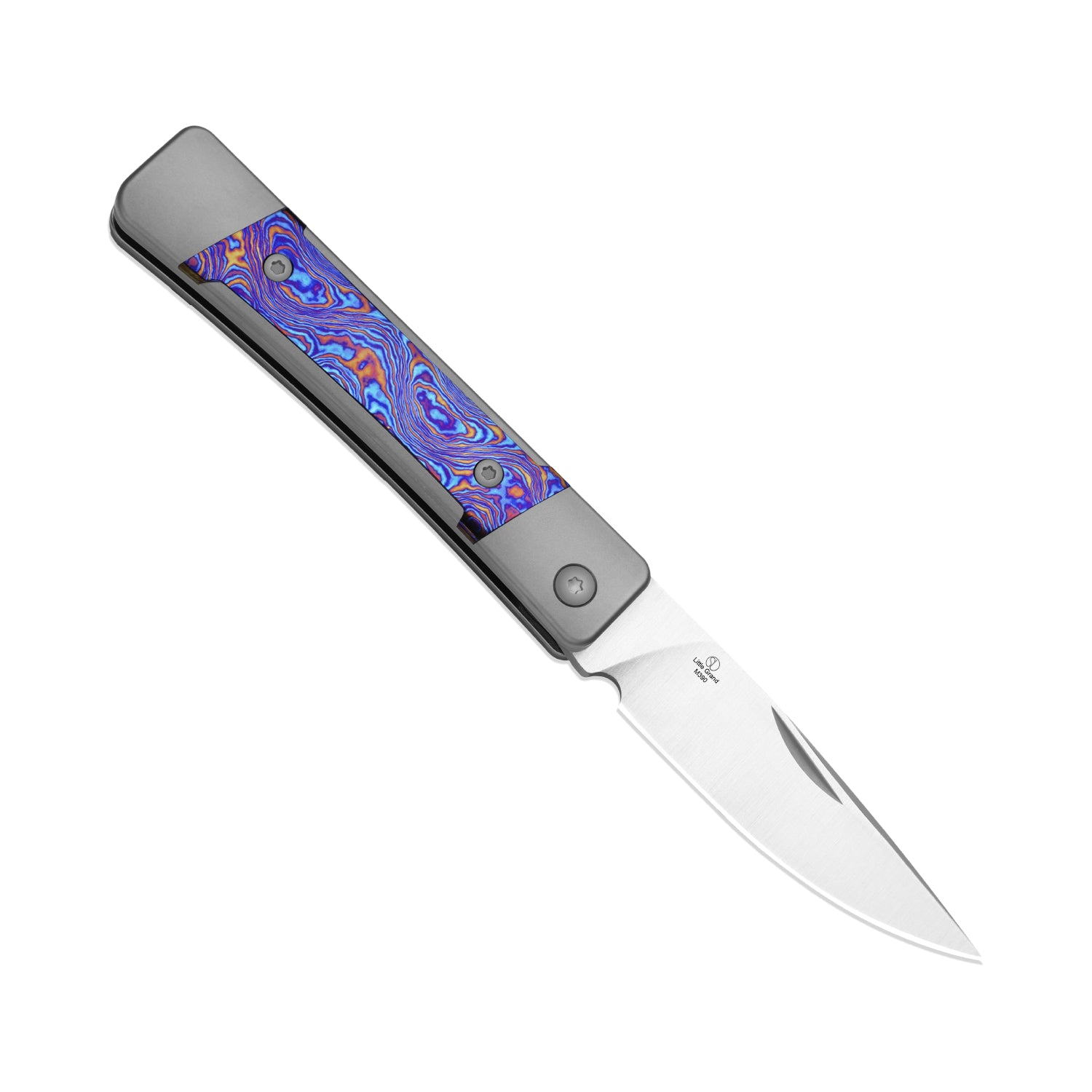 KTF★ピクシー★スーパーフィネス★左ハンドル★パープル★PX68L★ダイワ★ Little Grand 2.5 inch M390 Titanium & Titanium Damascus Ki2670A3-Kizer