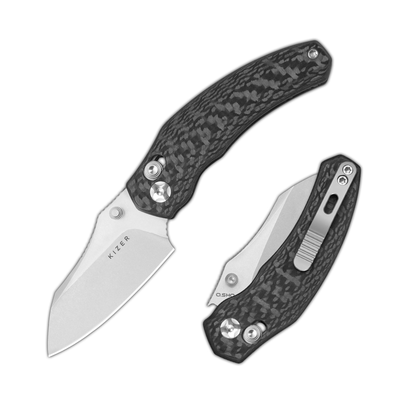 Mini Bulldog 2.51 inch S45VN Carbon Fiber Ki3672SA3-Kizer