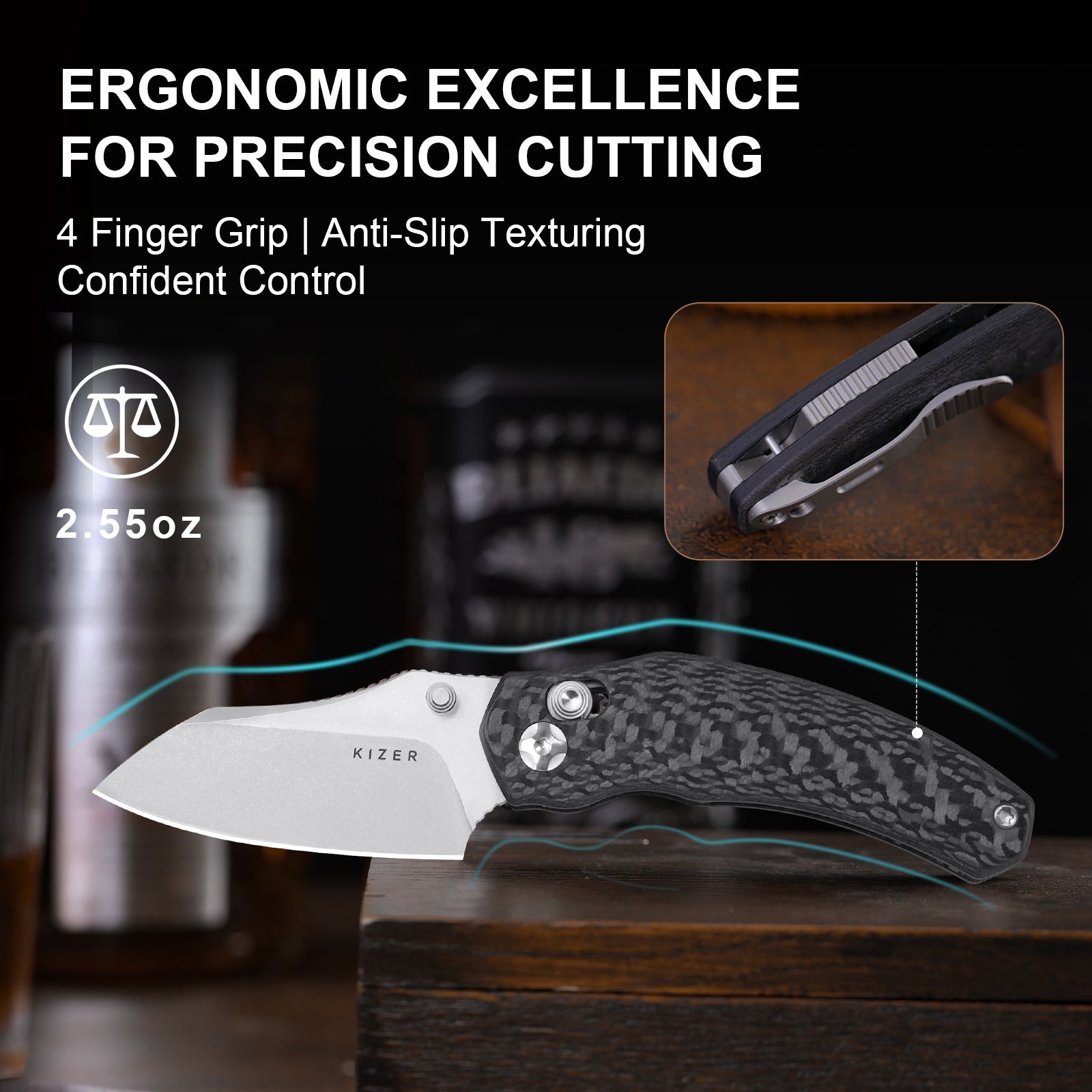 Mini Bulldog | S45VN | Carbon Fiber | Ki3672SA3