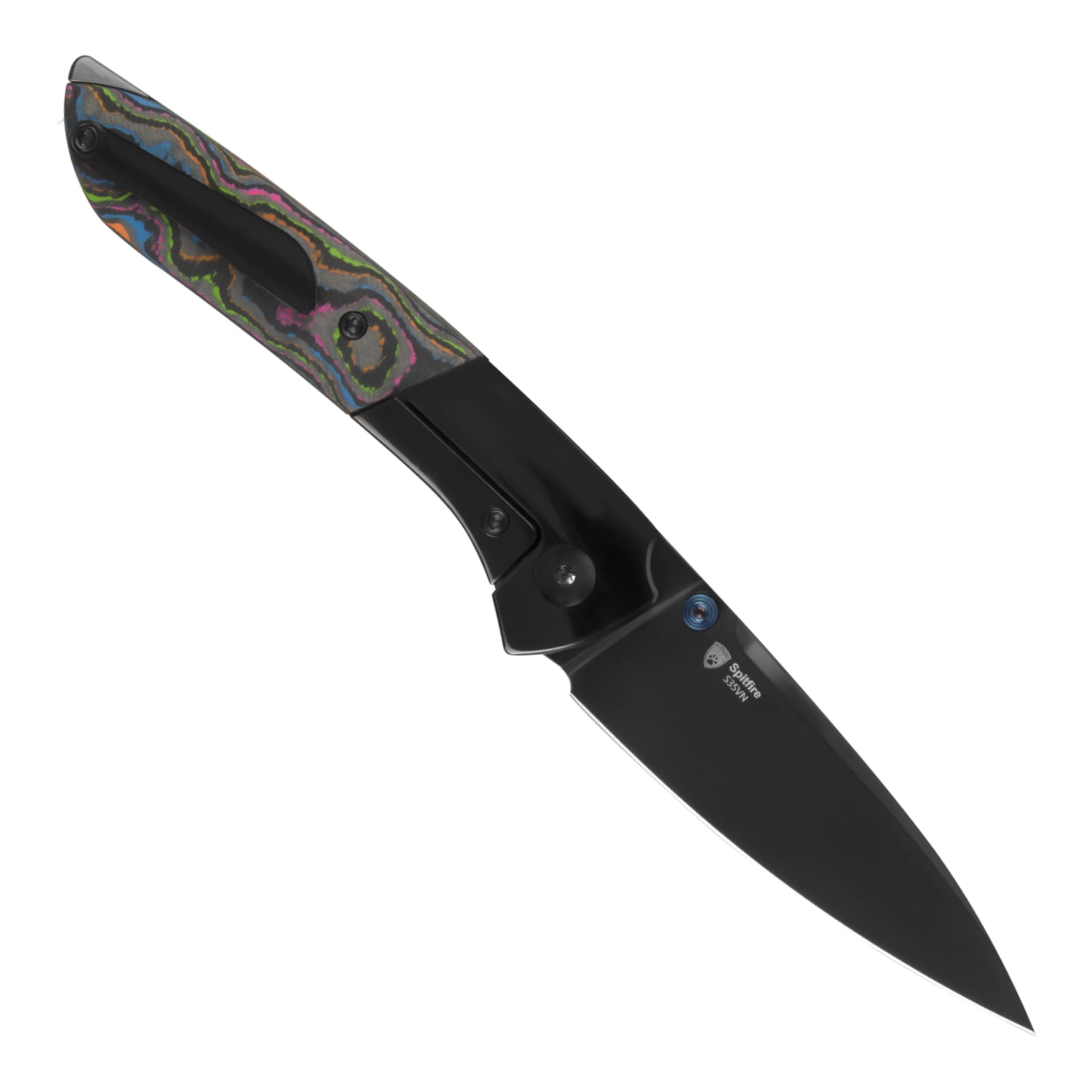 Spitfire 3.13 inch S35VN Titanium & Camo Carbon 80's Ki3690A2-Kizer