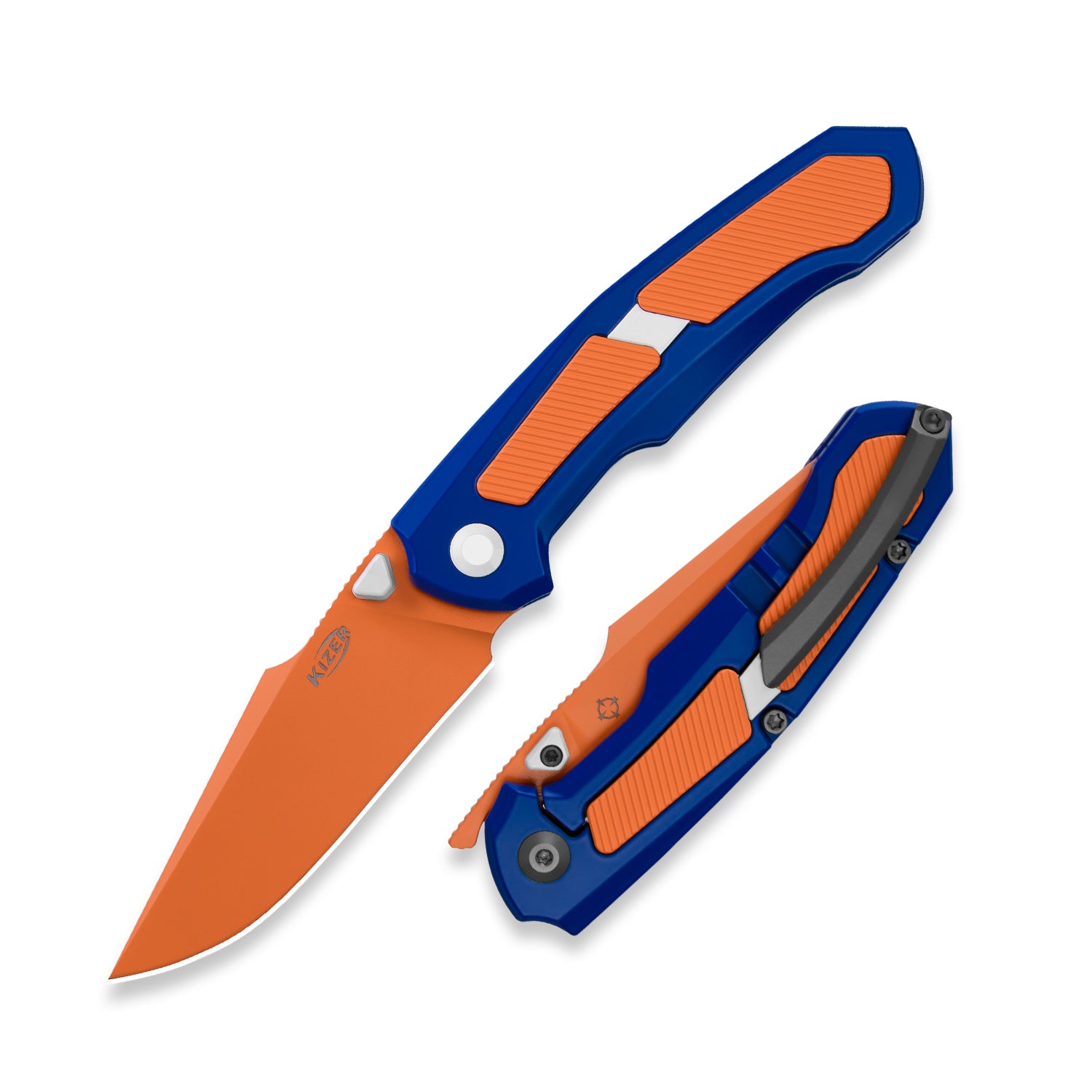 Feweed | S35VN | Blue & Orange Handle | Ki3694A8