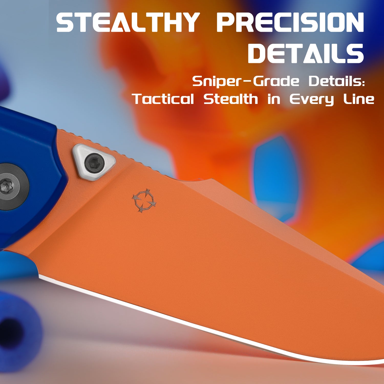 Feweed | S35VN | Blue & Orange Handle | Ki3694A8