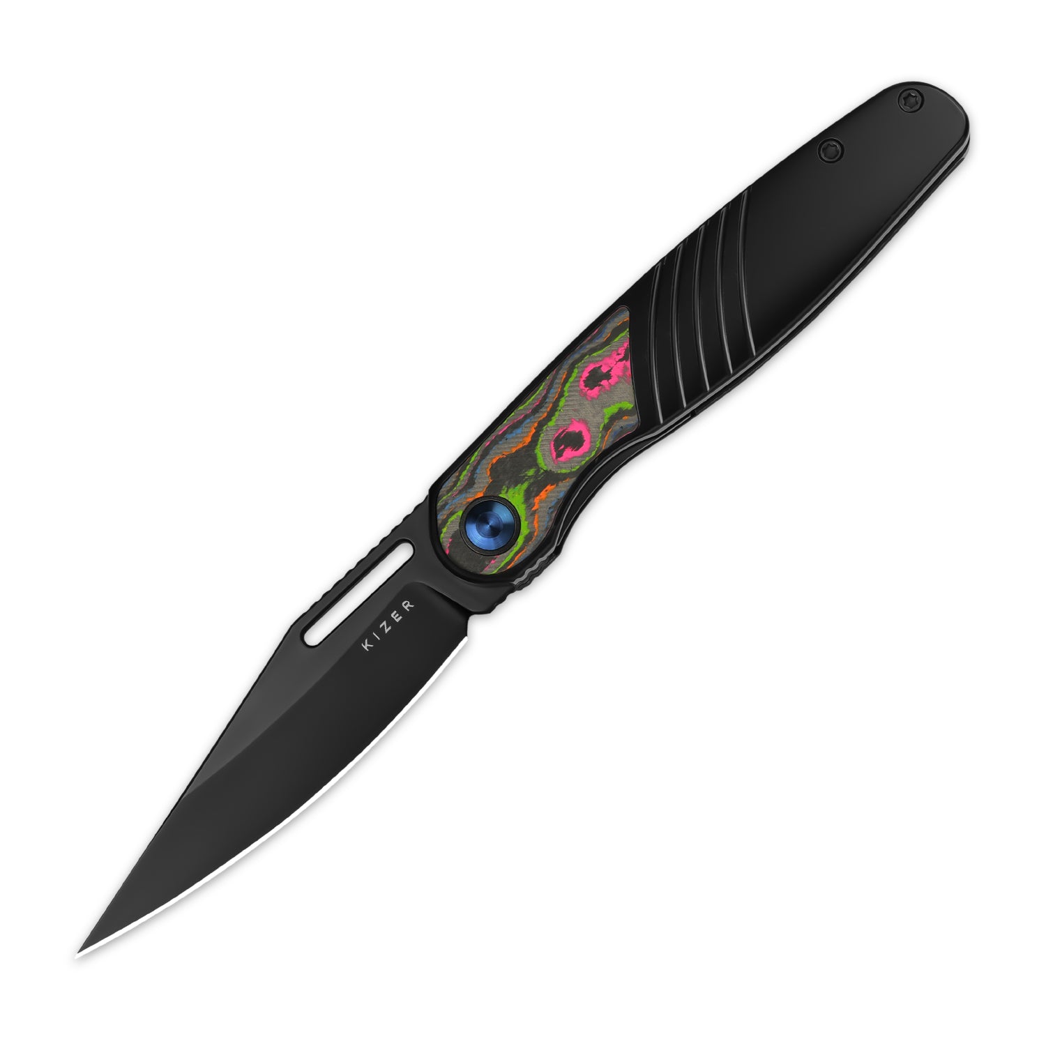 Raze 3.5 inch S45VN Titanium & Camo Carbon Ki3720A1-Kizer