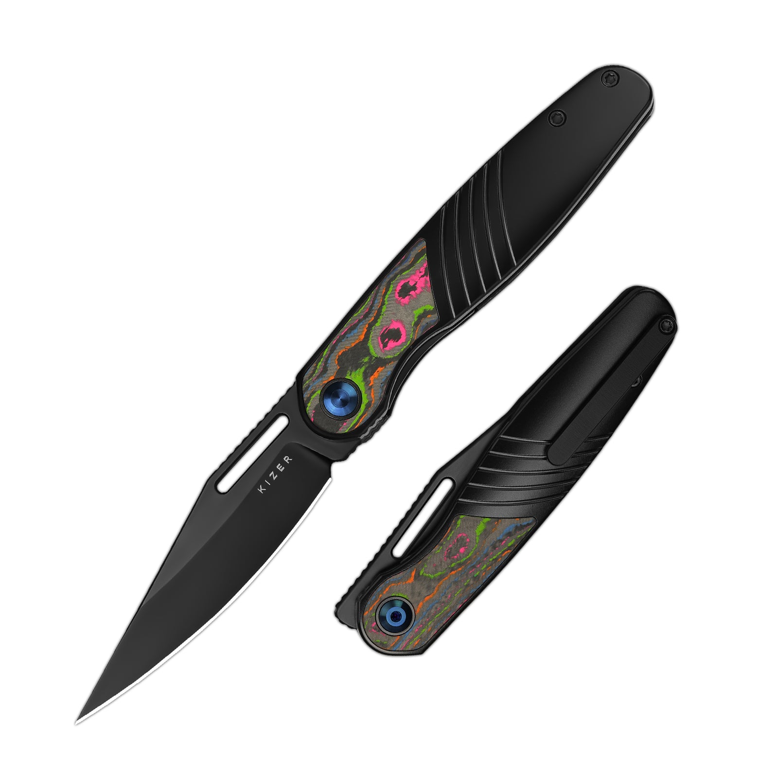 Raze | S45VN | Titanium & Camo Carbon | Ki3720A1