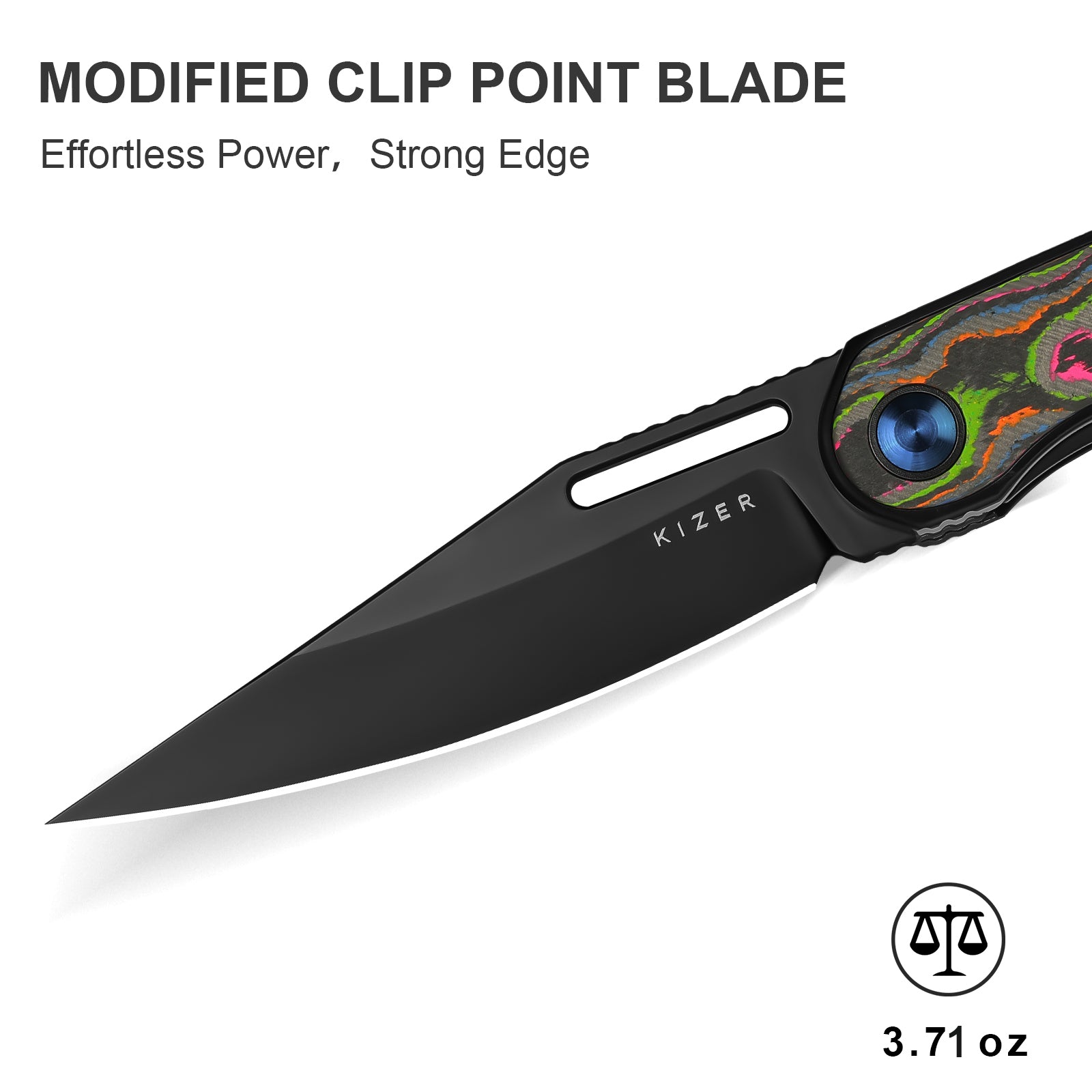 Raze 3.5 inch S45VN Titanium & Camo Carbon Ki3720A1-Kizer