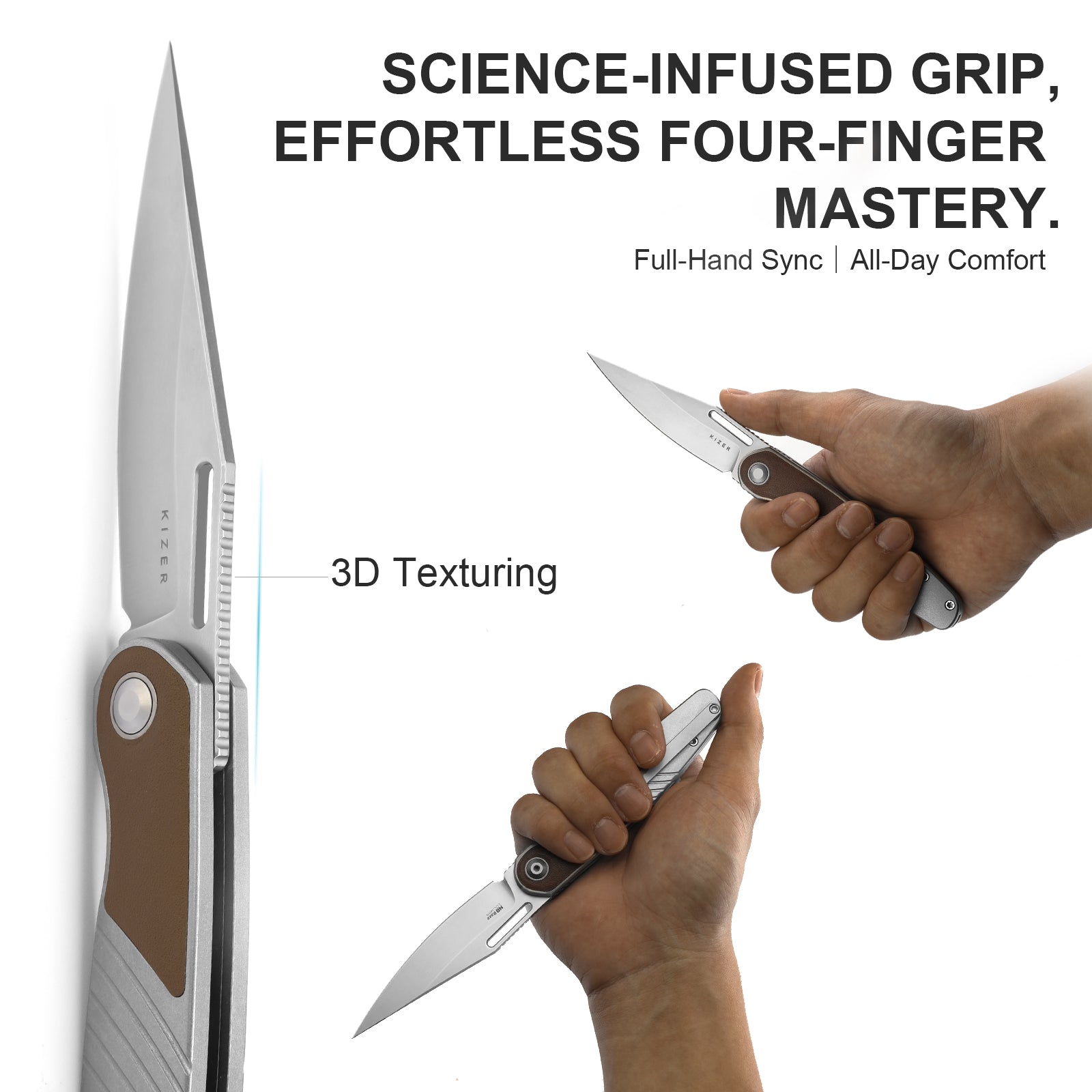 Raze | S45VN | Titanium & Leather | Ki3720A2