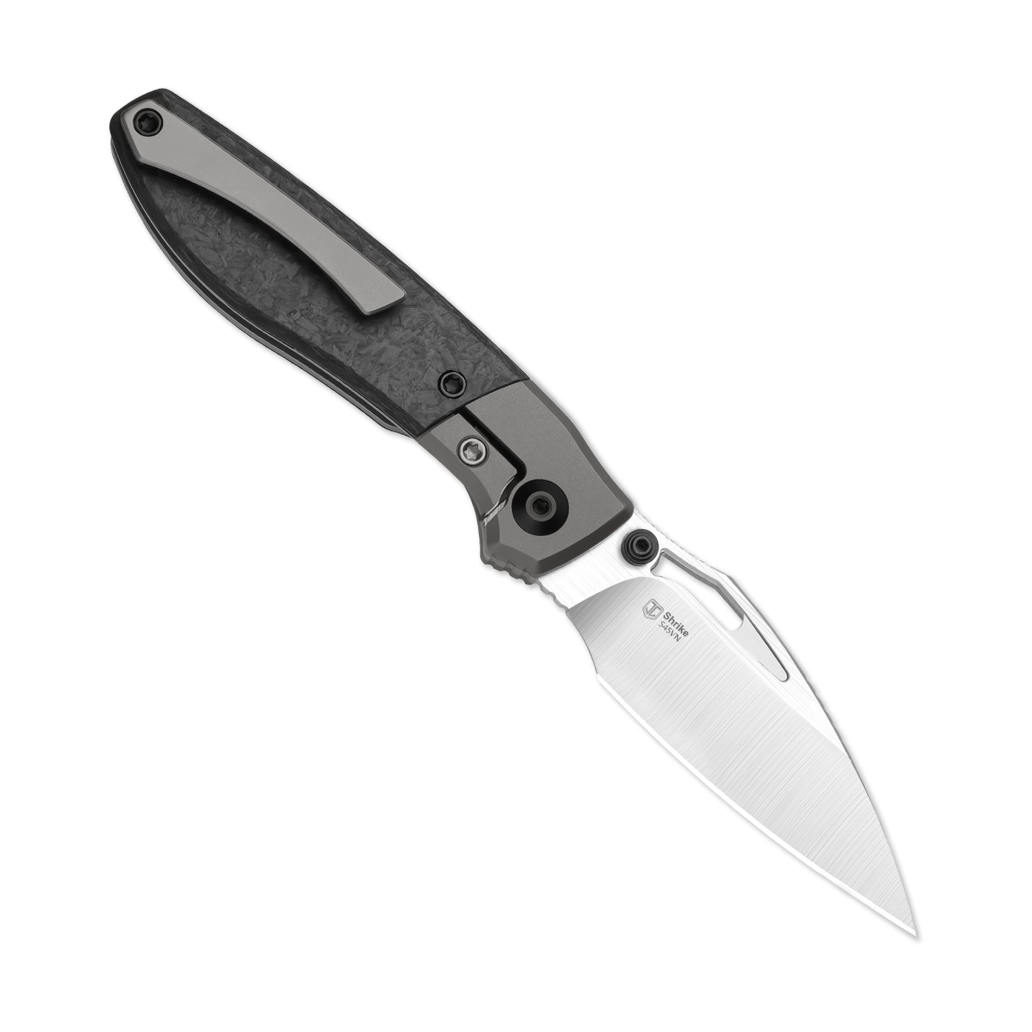 Shrike | S45VN | Titanium & Carbon Fiber | Front Flipper | Ki3746A1