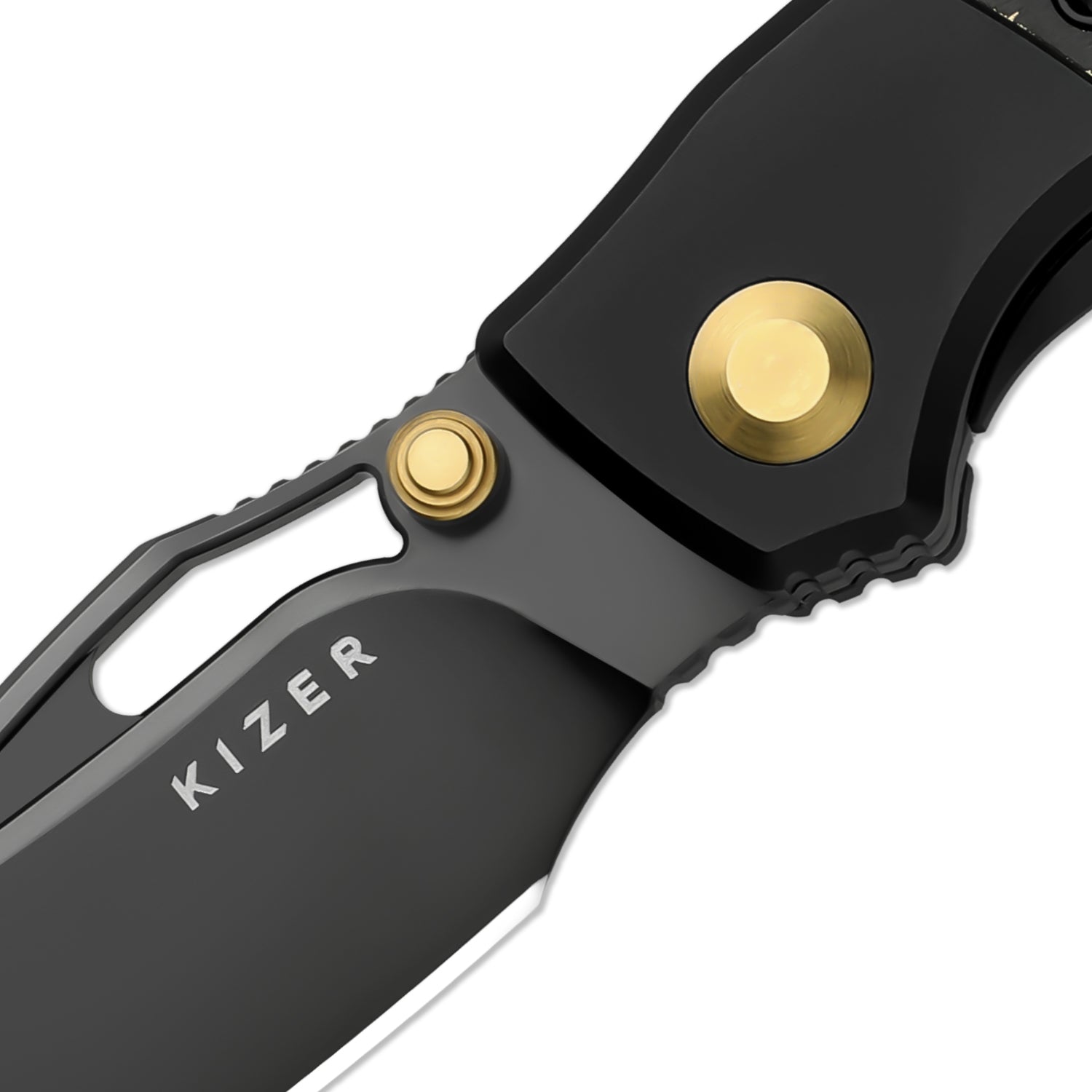 Shrike 2.74 inch S45VN Titanium & Fat Carbon Camo Gold Ki3746A2-Kizer