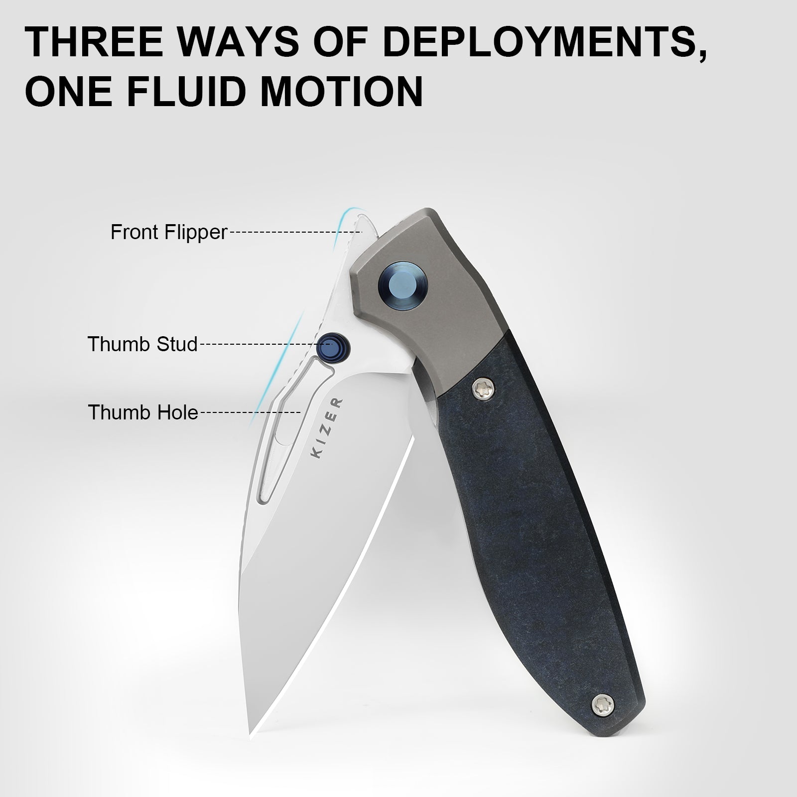 Shrike 2.74 inch S45VN Titanium & Richlite Ki3746A3-Kizer