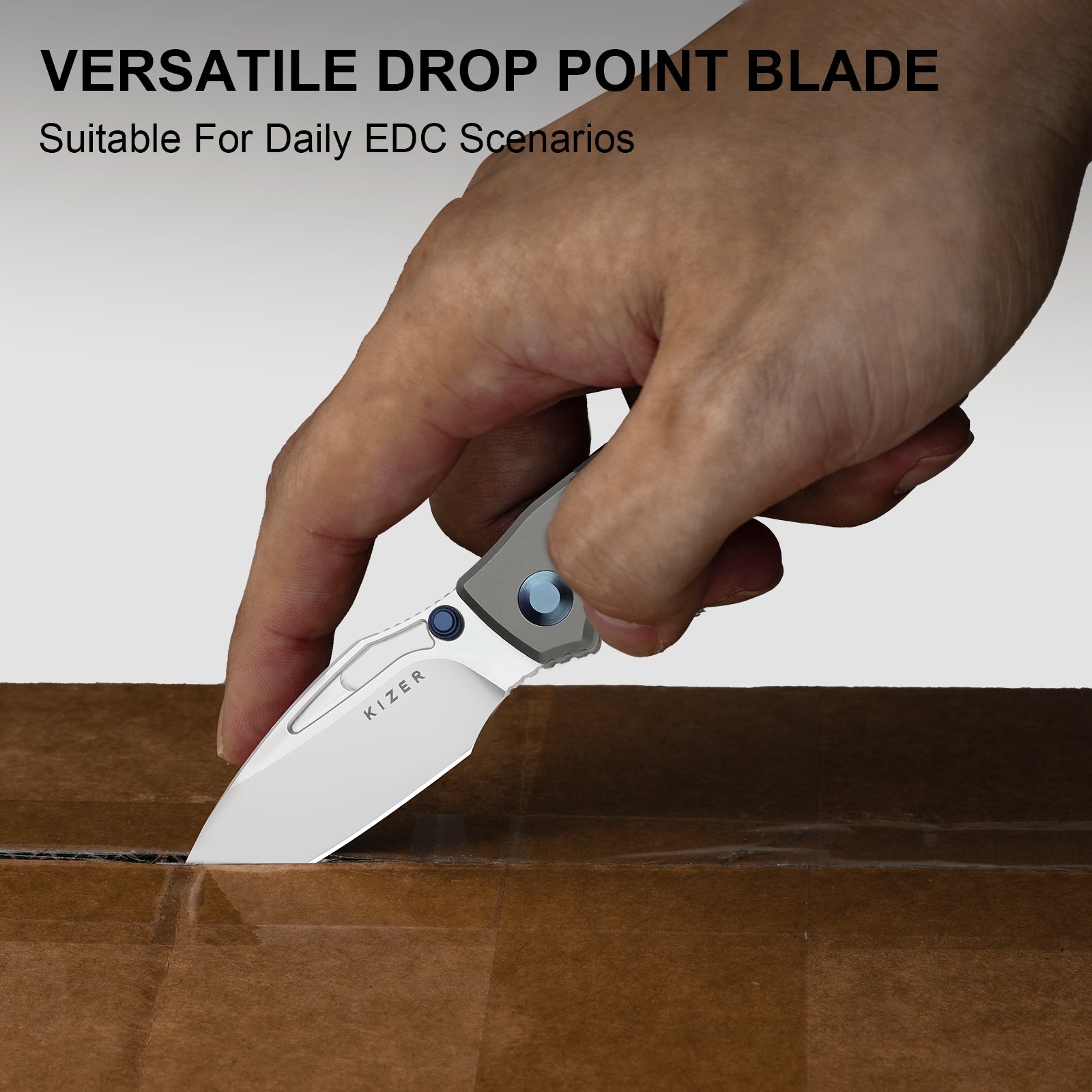 Shrike | S45VN | Titanium & Richlite | Front Flipper | Ki3746A3