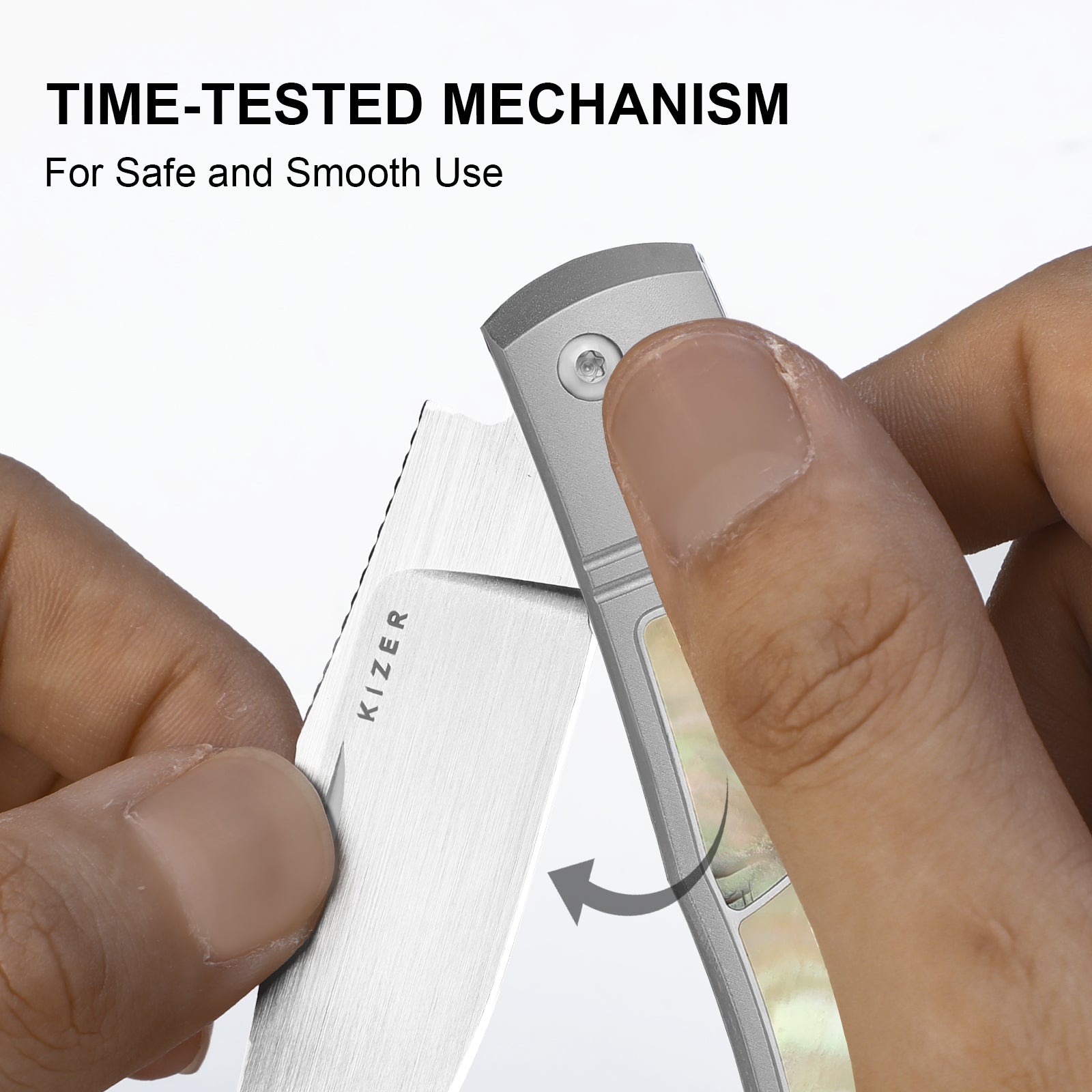 Trestle | S45VN | Titanium & Mother of Pearl | Ki3761A3