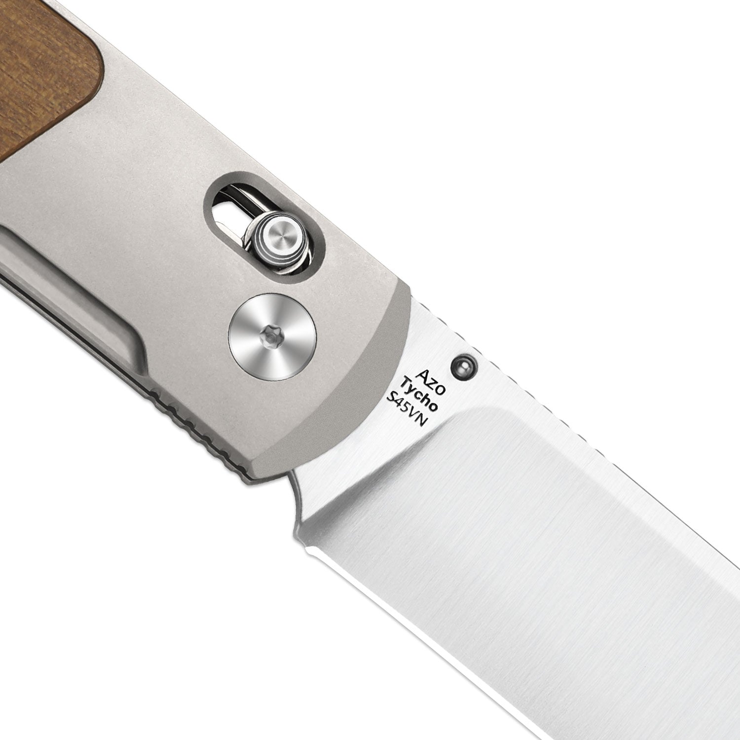 Tycho 3.1 inch S45VN Titanium & Mkuruti Wood Ki4761A1-Kizer