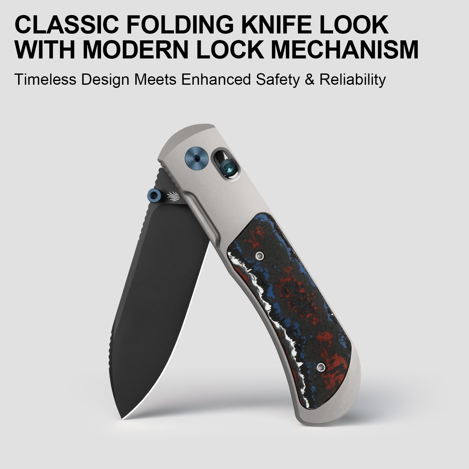 Tycho 3.1 inch M390 Titanium & Fat Carbon Ki4761A2-Kizer