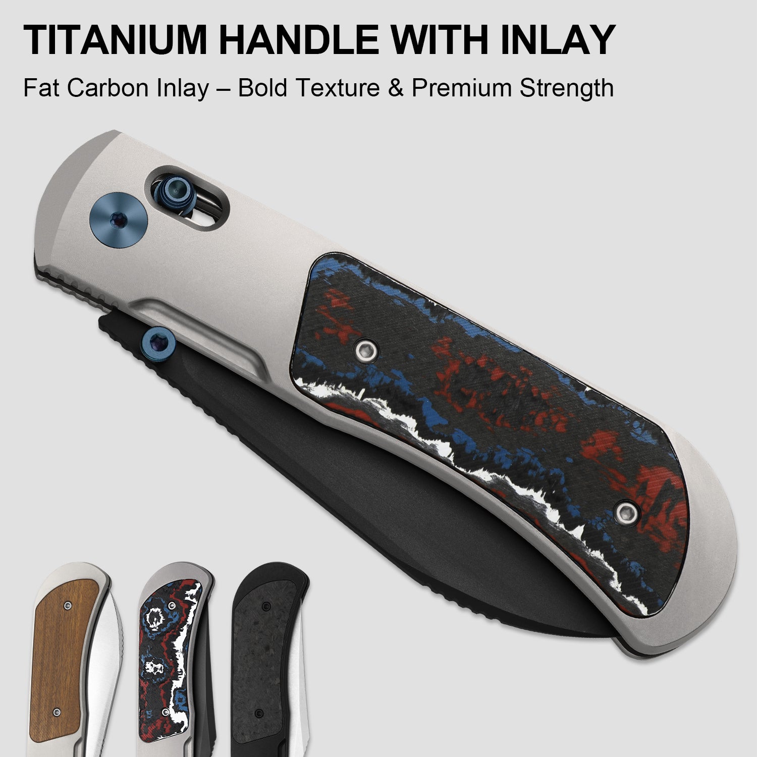 Tycho 3.1 inch M390 Titanium & Fat Carbon Ki4761A2-Kizer
