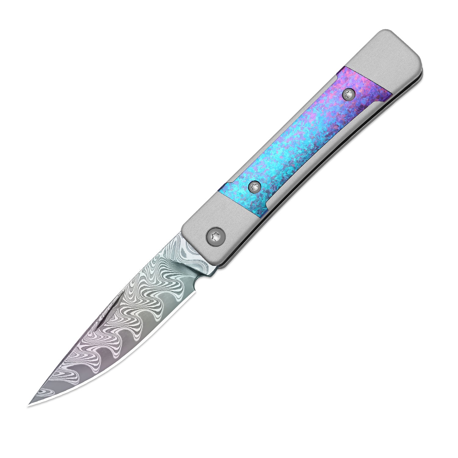 Little Grand | Damascus | Aluminum & Crystallized Titanium | KizerB™ 2670A4 | Limited