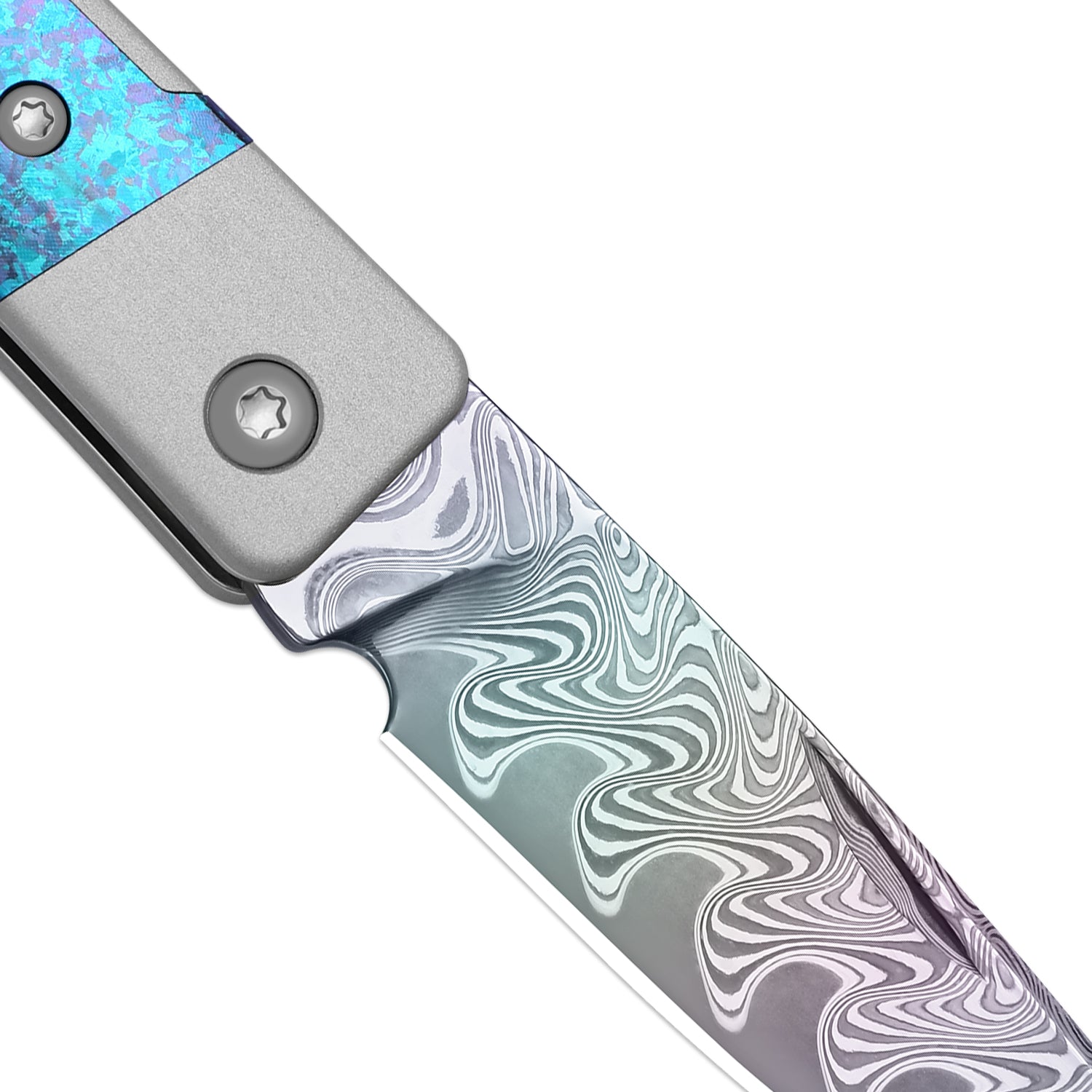Little Grand | Damascus | Aluminum & Crystallized Titanium | KizerB™ 2670A4 | Limited