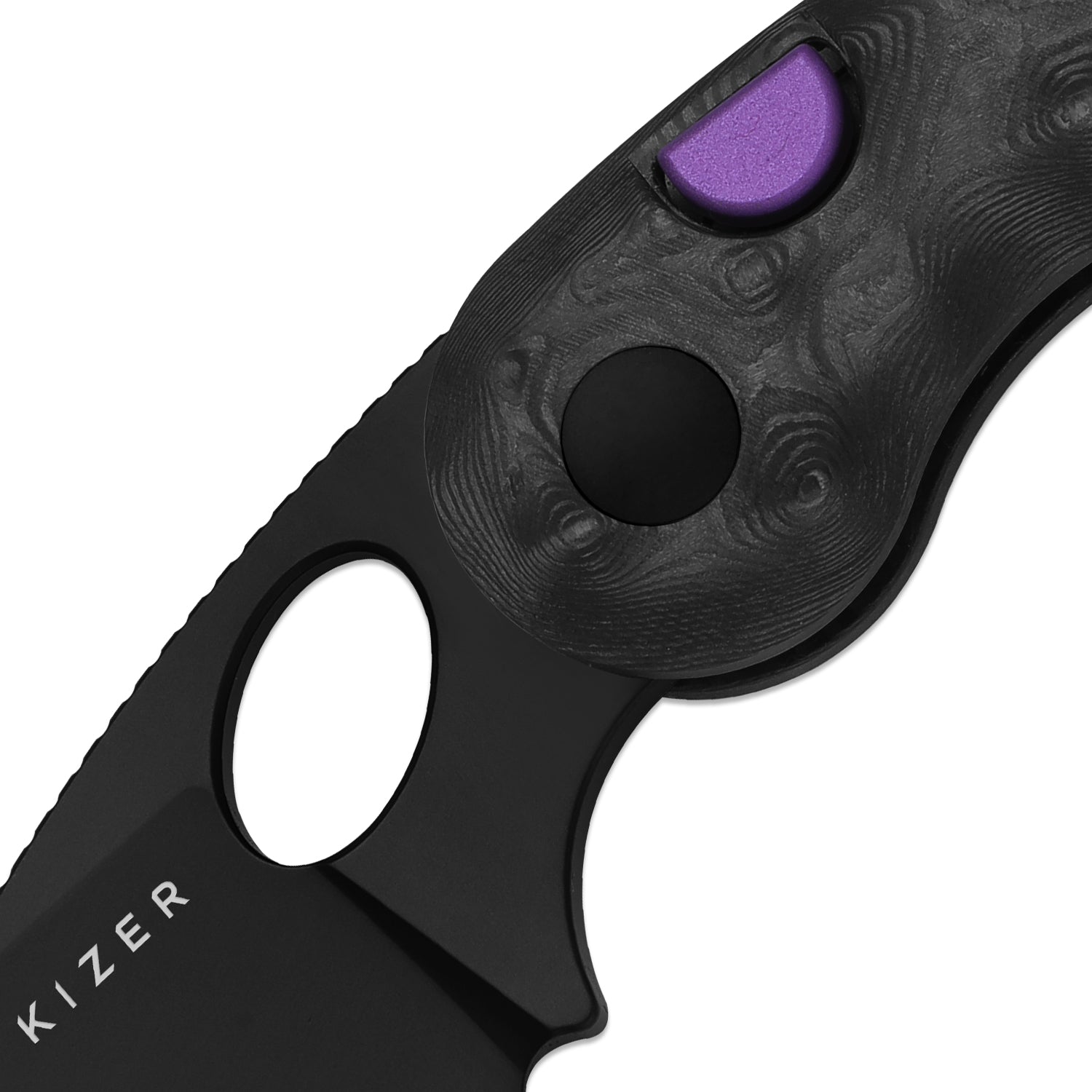 Kizer Microbe EDC Pocket Knife | Button Liner Lock | Fat Carbon