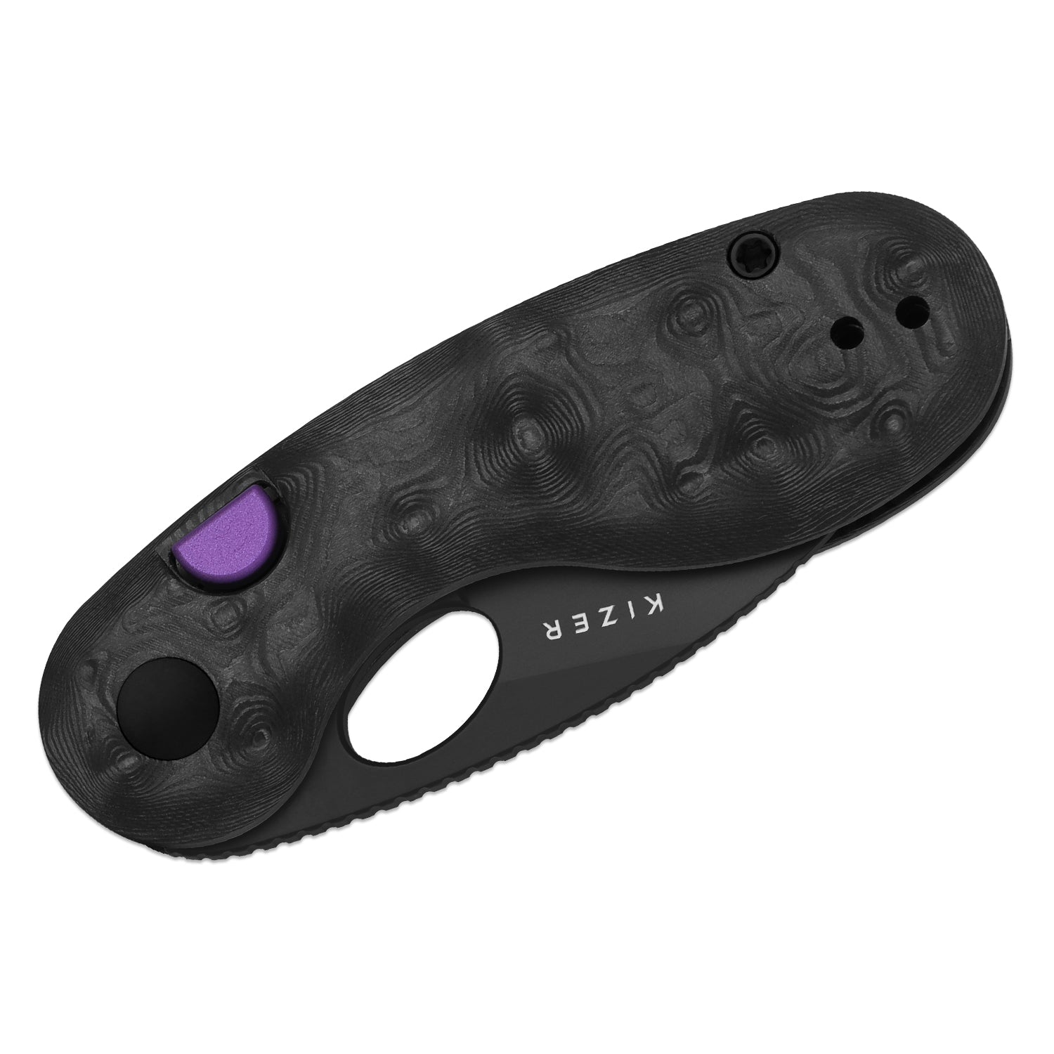 Kizer Microbe EDC Pocket Knife | Button Liner Lock | Fat Carbon