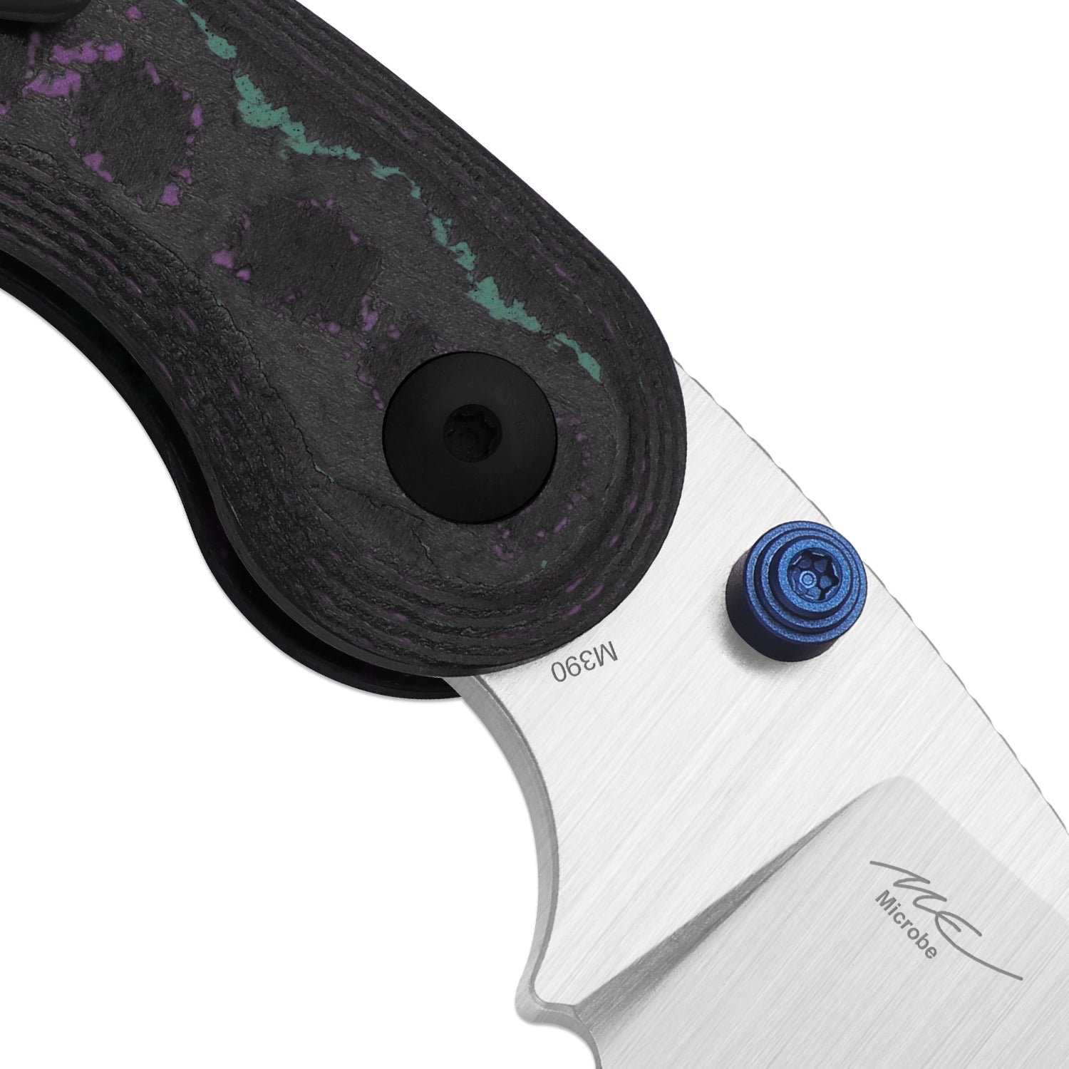 Microbe | 5Th Pocket Knife | Kizer Button Liner Lock™ | Camo Carbon Jazzy Handle | KizerB™ 2742A4