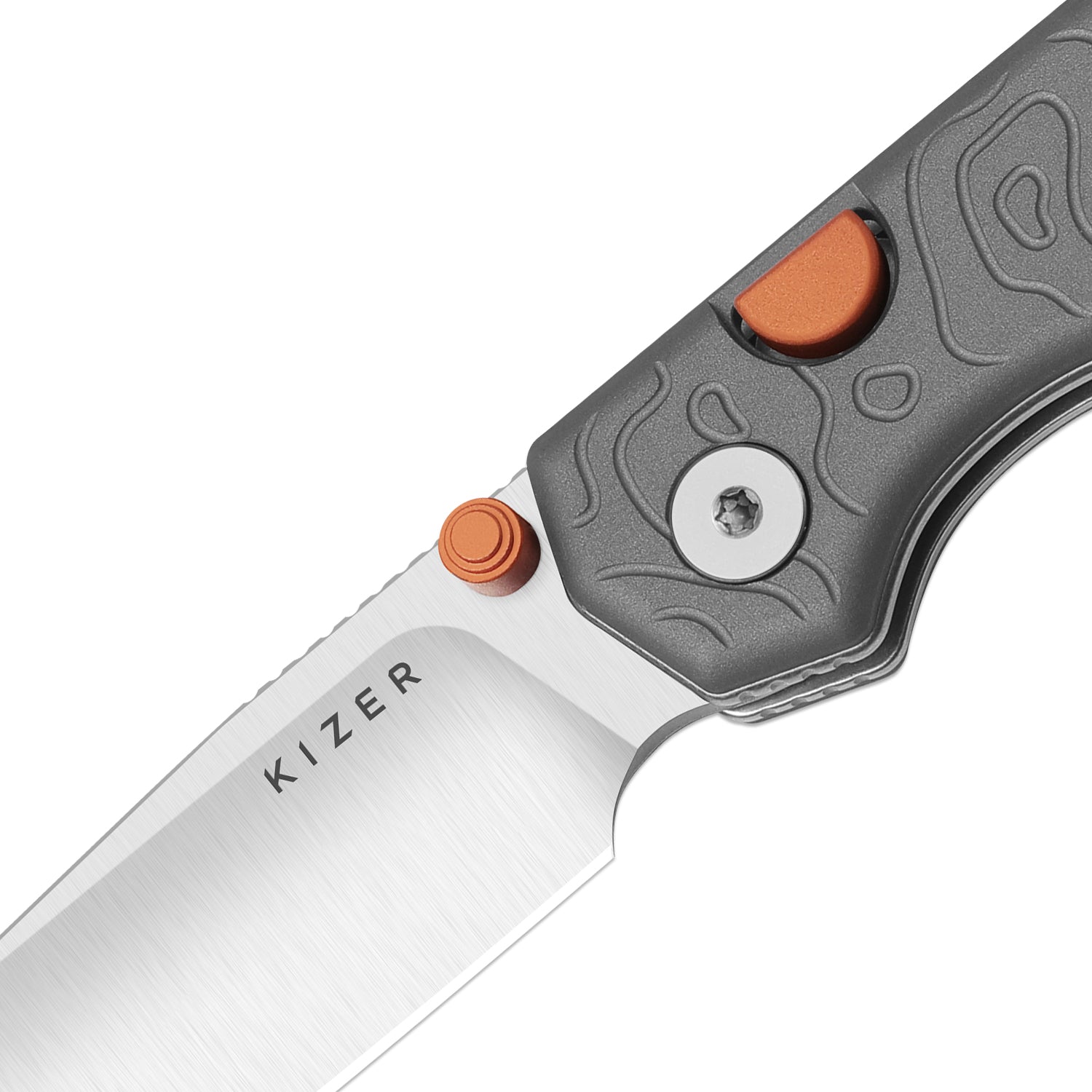 Begleiter 2.9 | Kizer Button Liner Lock™ | Gray Aluminum | S35VN | KizerB™ 3458.2BDA1