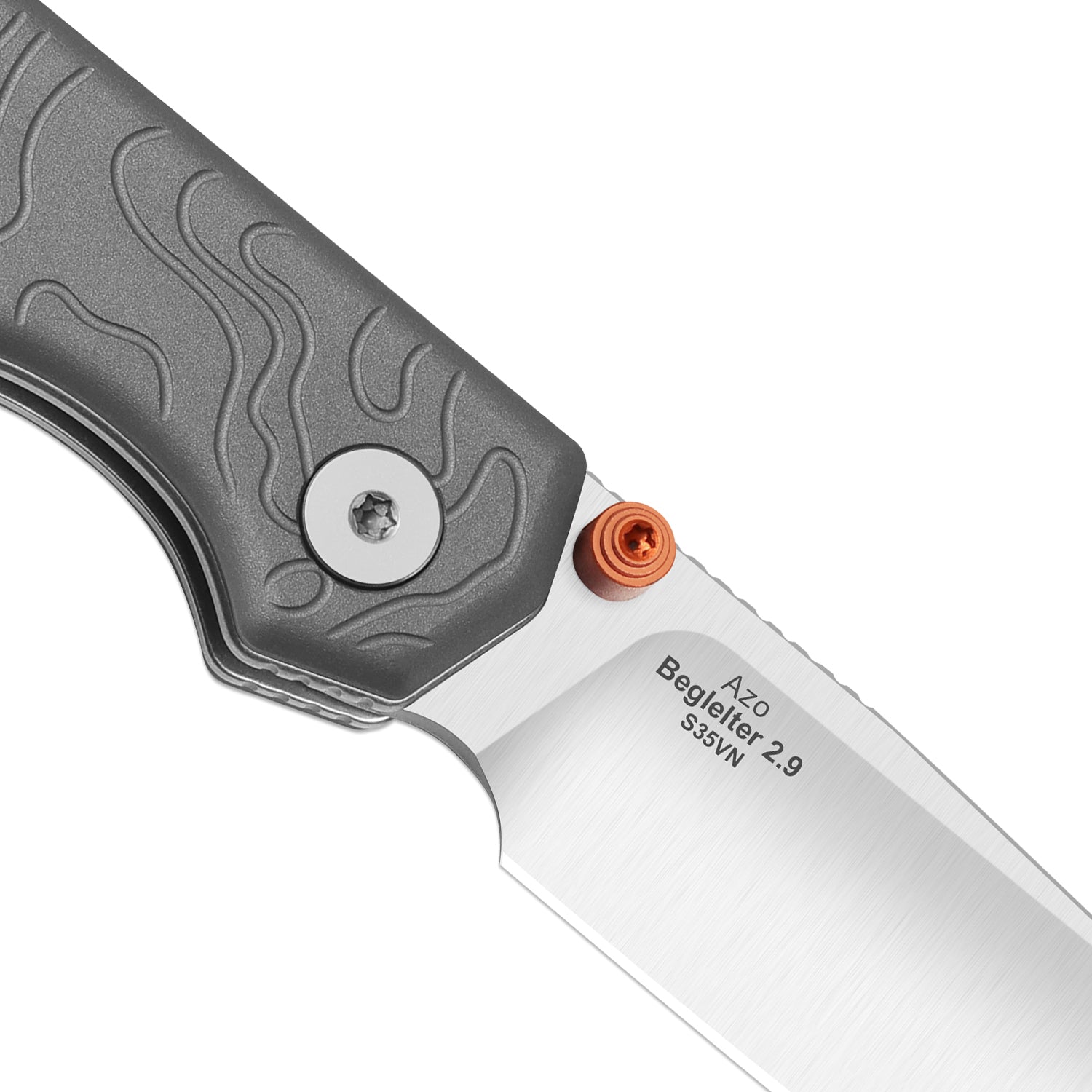 Begleiter 2.9 | Kizer Button Liner Lock™ | Gray Aluminum | S35VN | KizerB™ 3458.2BDA1