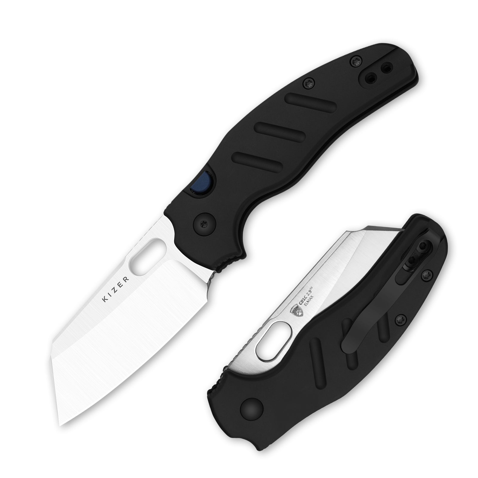 Sheepdog® Knives C01C | Kizer Button Liner Lock™ | ELMAX | Aluminum  | KizerB™ 3488.29BSA1