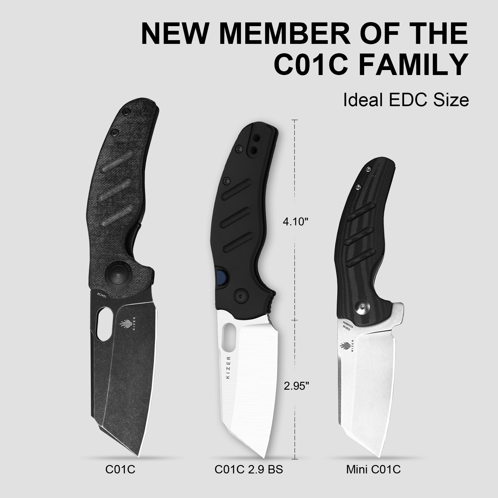 Sheepdog® Knives C01C | Kizer Button Liner Lock™ | ELMAX | Aluminum  | KizerB™ 3488.29BSA1