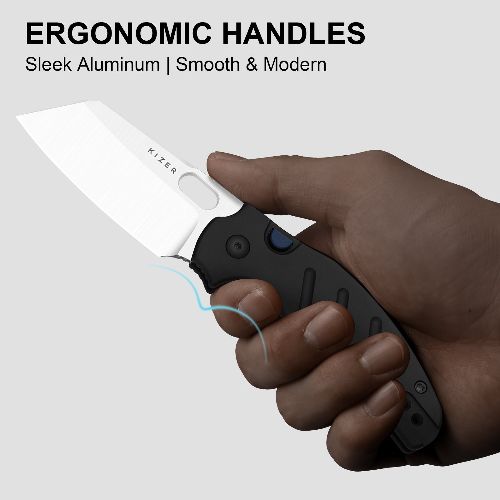 Sheepdog® Knives C01C | Kizer Button Liner Lock™ | ELMAX | Aluminum  | KizerB™ 3488.29BSA1