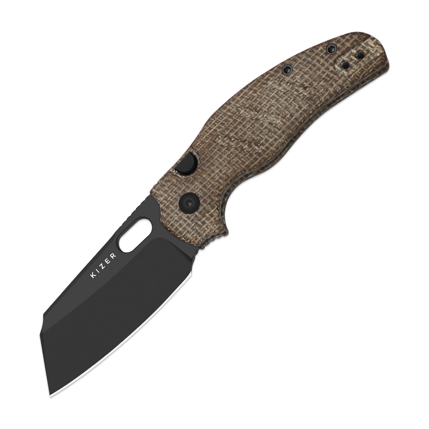 Sheepdog® Knives C01C | Kizer Button Liner Lock™ | DLC Ultra | ELMAX | Norplex UltreX™ Micarta  | KizerB™ 3488.29BSA2