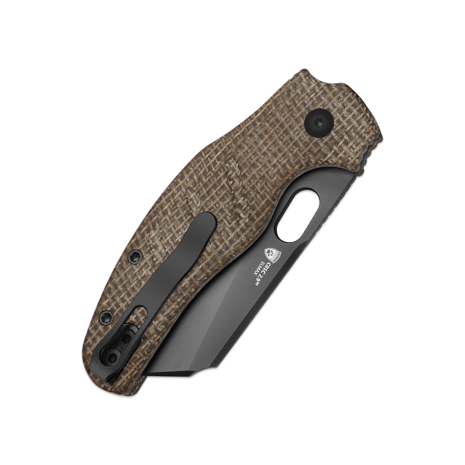 Sheepdog® Knives C01C | Kizer Button Liner Lock™ | DLC Ultra | ELMAX | Norplex UltreX™ Micarta  | KizerB™ 3488.29BSA2