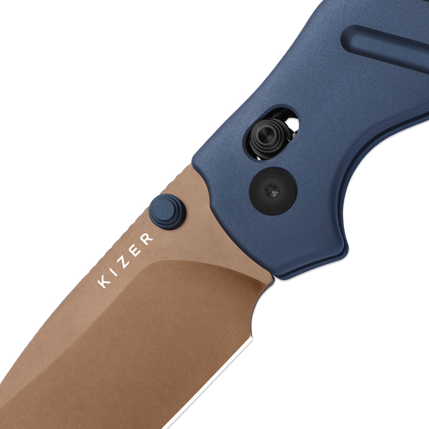 Sheepdog® Knives C01C | Kizer Clutch Lock™ | ELMAX | Aluminum | Sunset Metal PVD | KizerB™ 3488.29CDA1