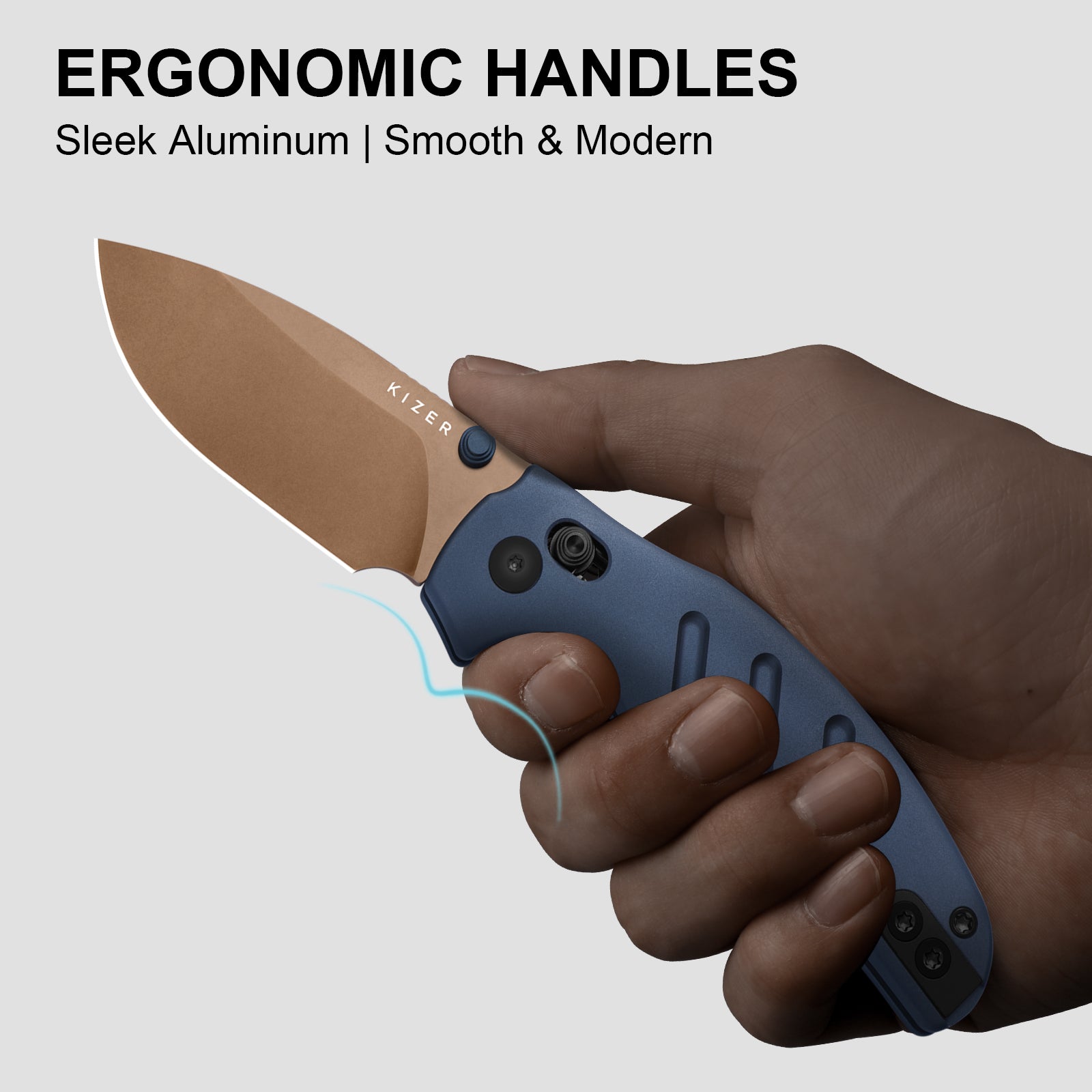 Sheepdog® Knives C01C | Kizer Clutch Lock™ | ELMAX | Aluminum | Sunset Metal PVD | KizerB™ 3488.29CDA1