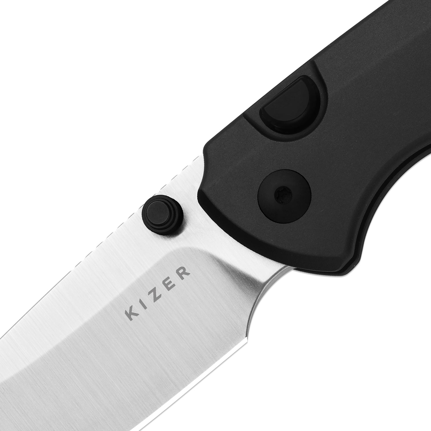 T1 BD | Kizer Button Liner Lock™ | Elmax with DLC | Aluminum Handle | KizerB™ 3490.2BDA1