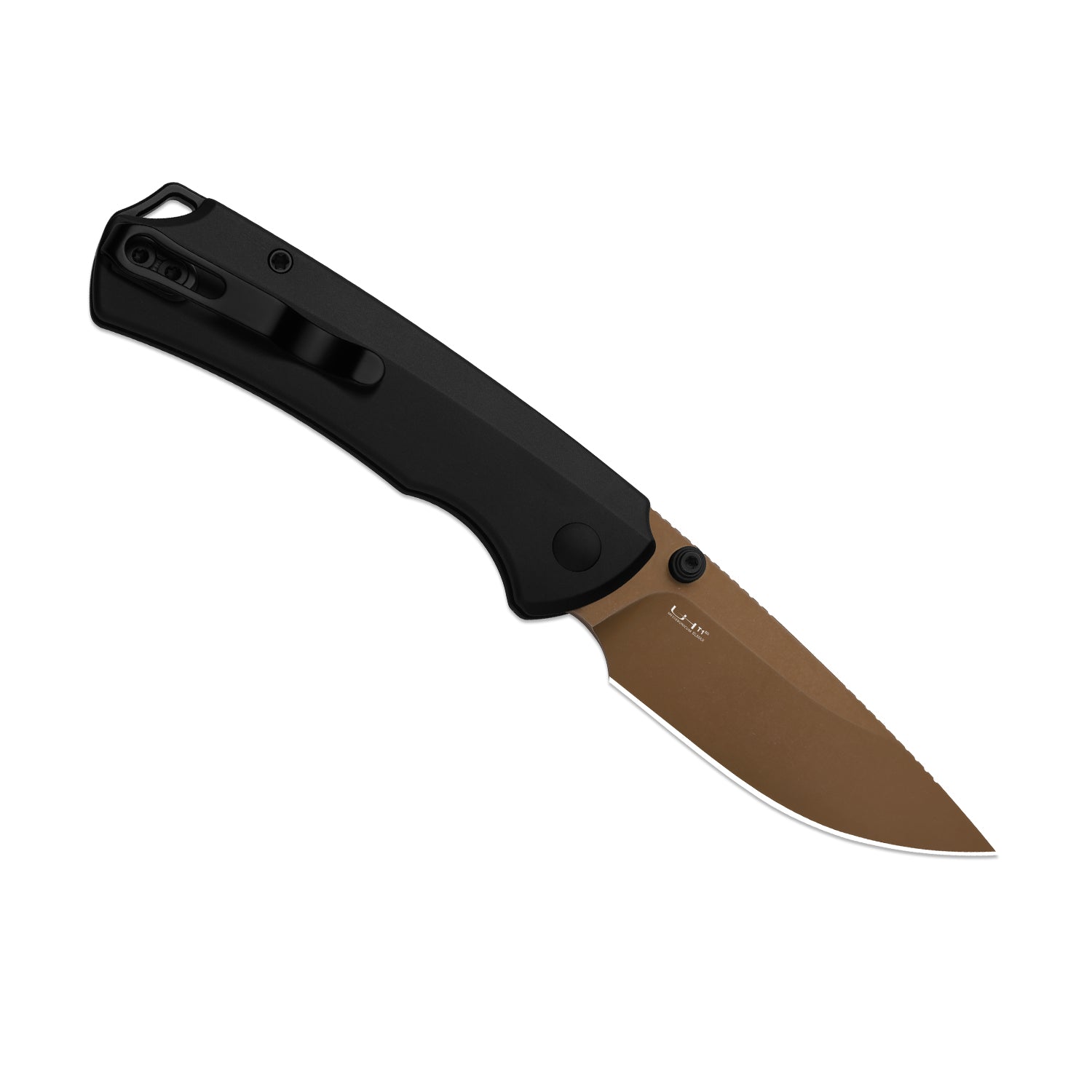 T1 BD | Kizer Button Liner Lock™ | Elmax with DLC | Titanium Handle | KizerB™ 3490.2BDA2