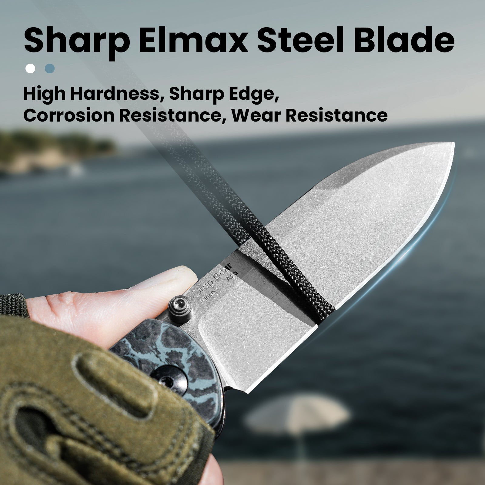 Azo Drop Bear Elmax 2.97 inches Blade Clutch Lock Fatcarbon