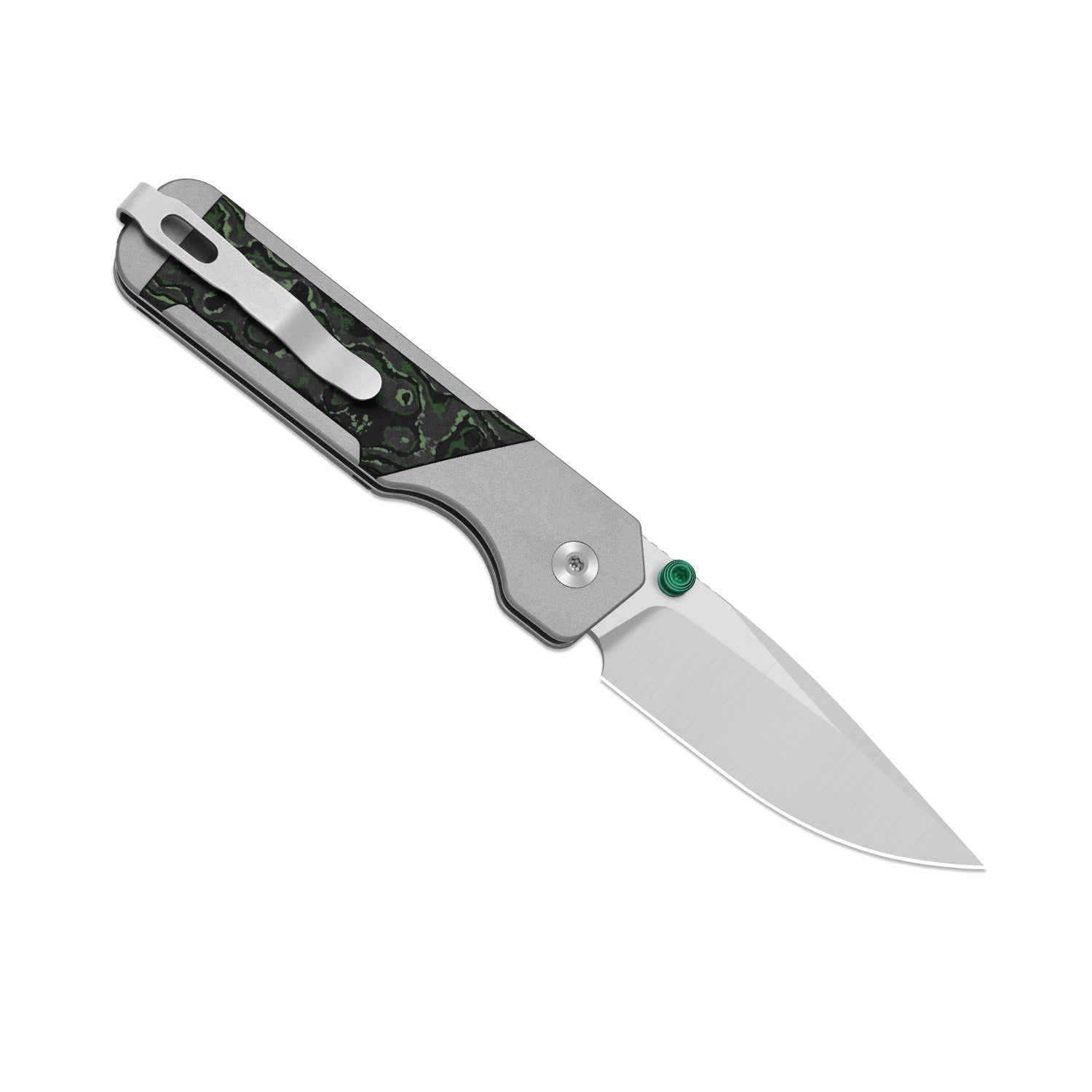 Militaw 315 KwikSwap™ | Kizer Button Liner Lock™ | M390 + Satin | Aluminum & FatCarbon Jungle Wear | KizerB™ 3634.31BDA2