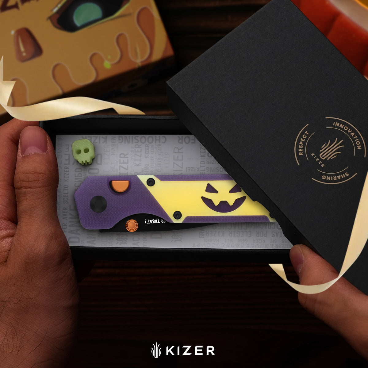 Halloween | Militaw 3.1 | M390 | Dual-Color GID G10 Handle | KizerB™ 3634.31BDHW1 | Halloween Special Edition