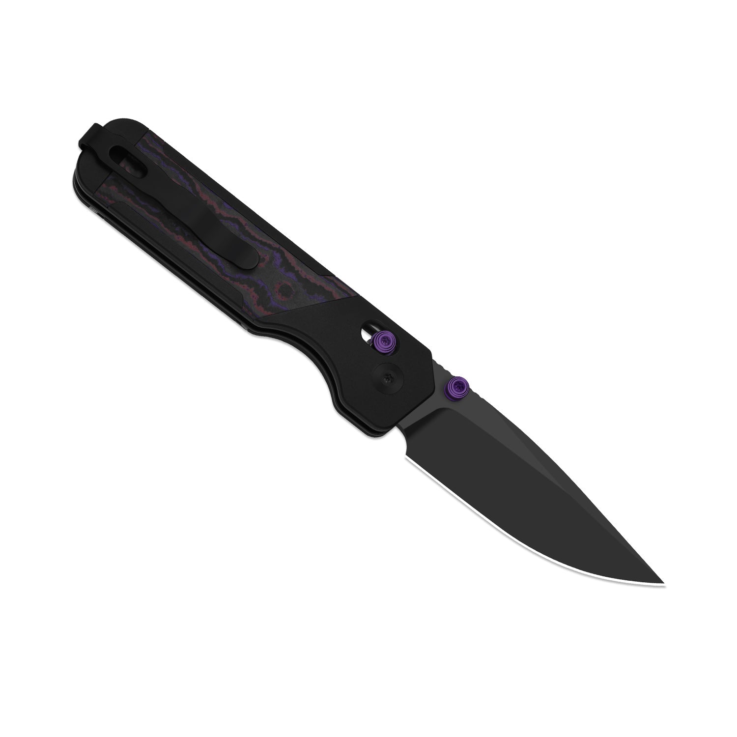 Militaw 315 KwikSwap™ | Kizer Clutch Lock™ | Elmax + Matte DLC Ultra | Aluminum & FatCarbon Purple Haze | KizerB™ 3634.31CDA1