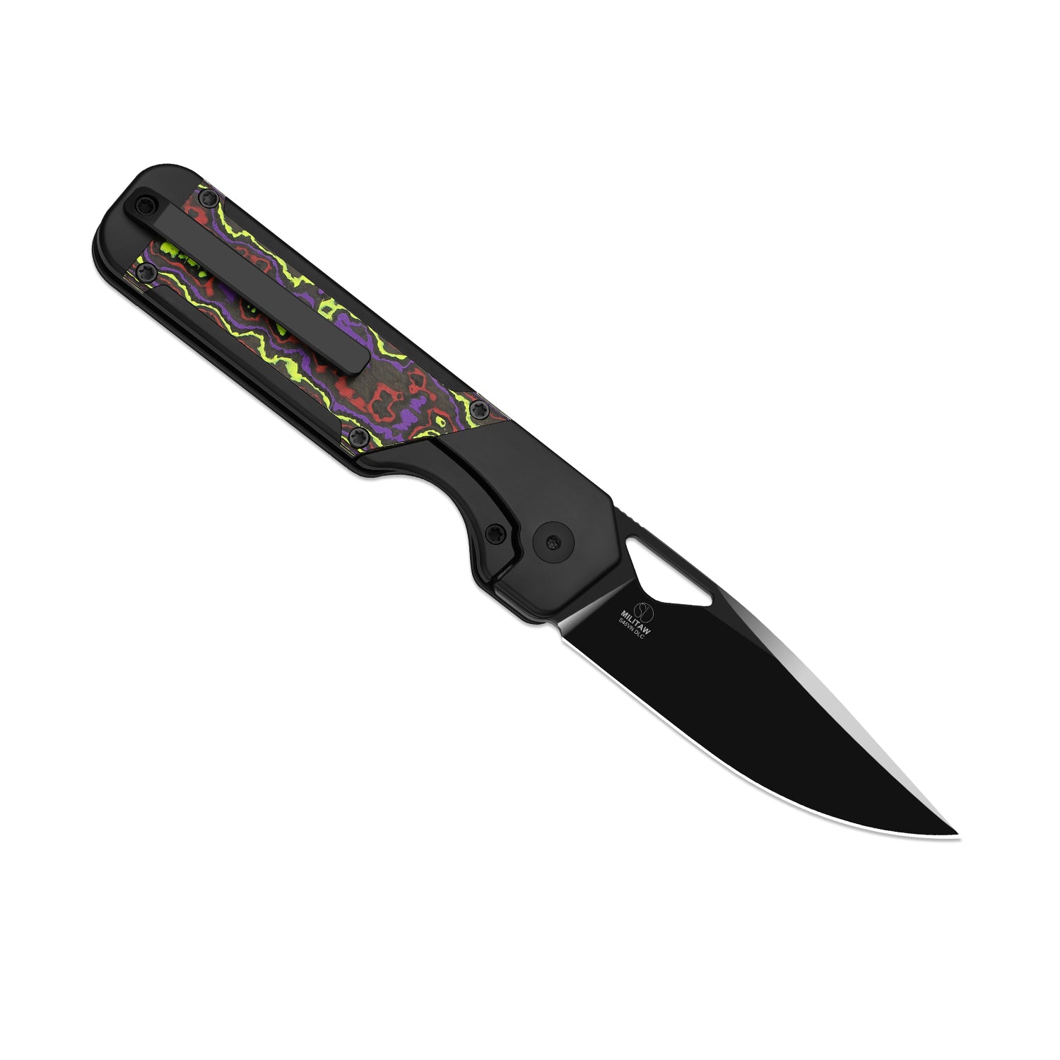 Militaw® | S45VN | Polished Ultra DLC | Titanium+KizerNova™ Joker Carbon Fiber| KizerB™ 3634A9