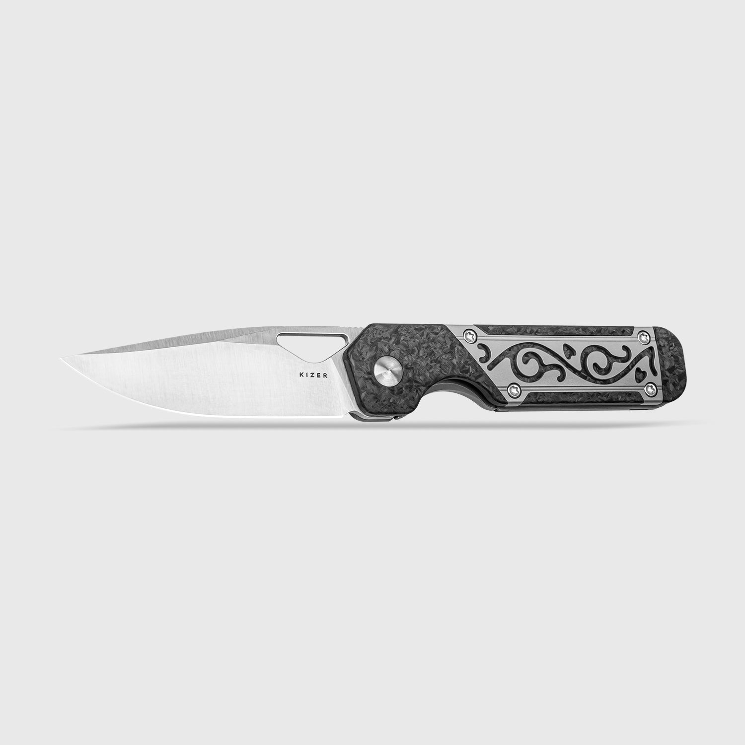 mino Mini Militaw® | S45VN | Titanium+Carbon Fiber | KizerB™ 3634SA4