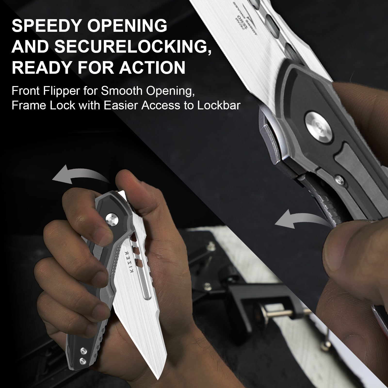 Zero 3.22 inch S45VN Titanium & Aluminum Ki3664A2-Kizer
