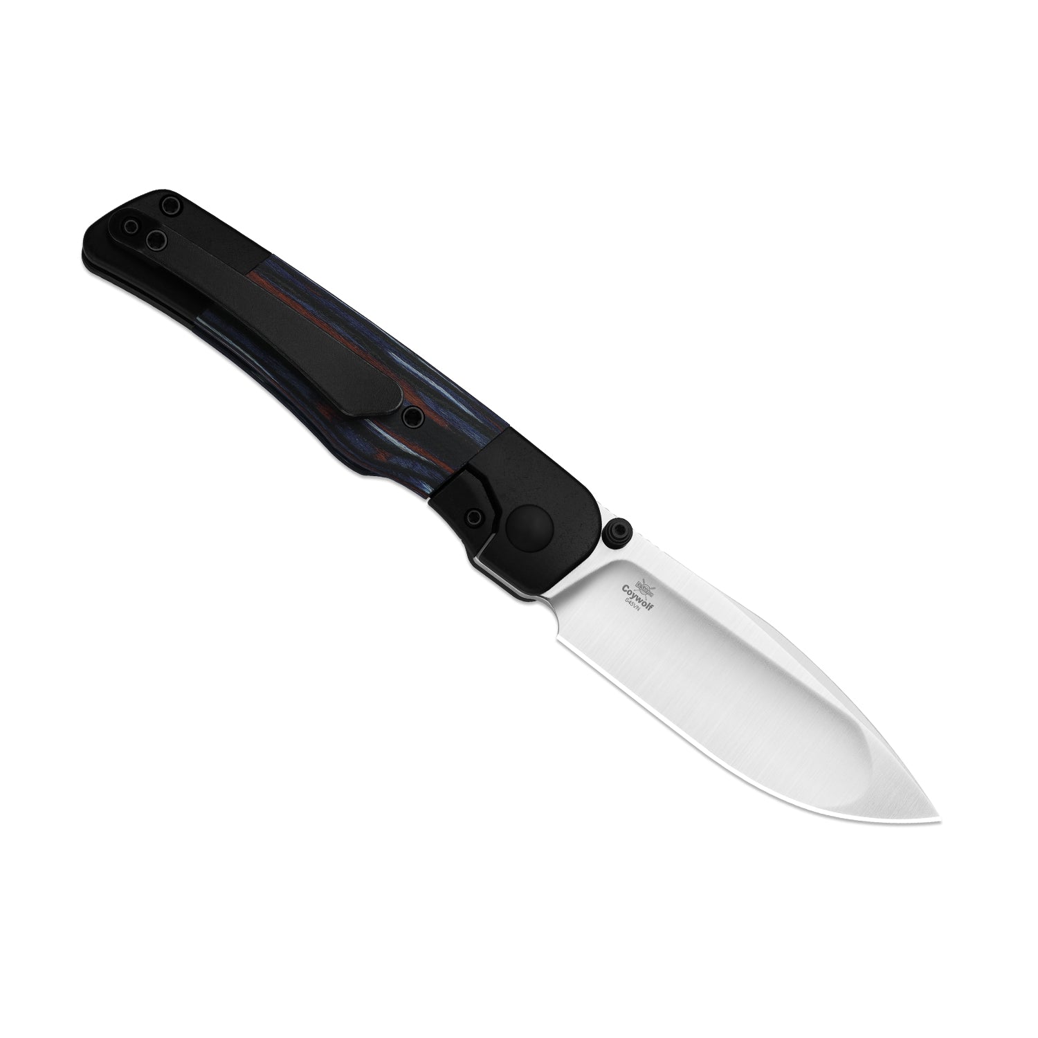 Coywolf | Compound Grind | Titanium & Reconstituted Wood | Frame Lock