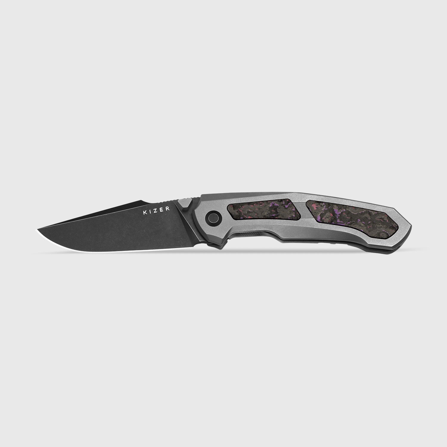 Feweed | S35VN | Titanium+ Fat Carbon（Purple haze）| KizerB™ 3694A1