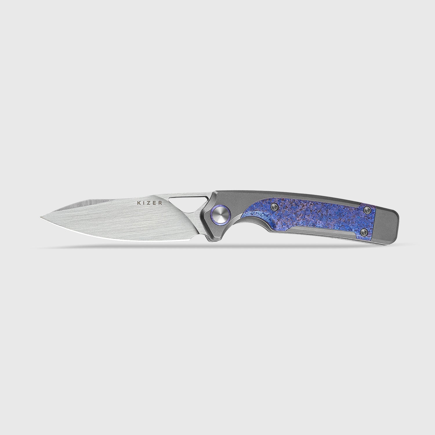 Ara 3.09 inch S45VN Titanium & Purple Snowflake Titanium Ki3729A3